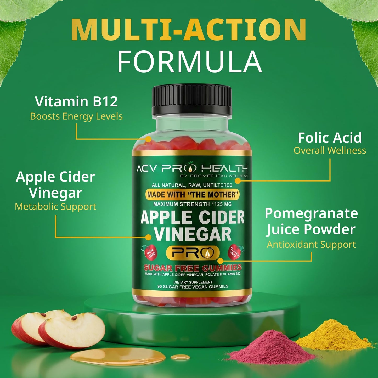 Promethean Wellness Apple Cider Vinegar Gummies 90 Count