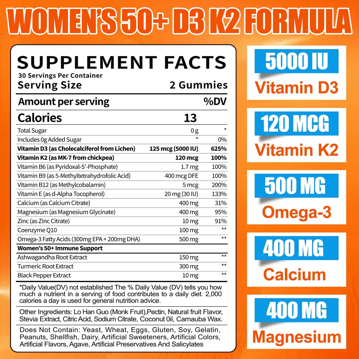Ceecisee Vitamin D3 K2 Gummies 120 Count