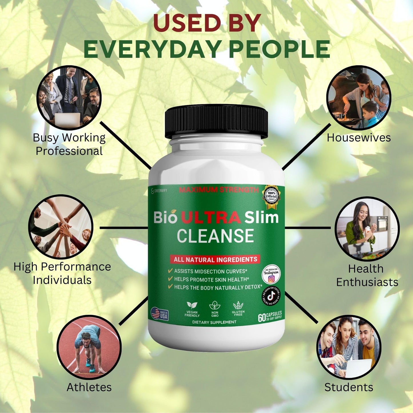 GREENVIFY Lipo Sculpt Max Maximum Strength Dietary Supplement, 60 Capsules