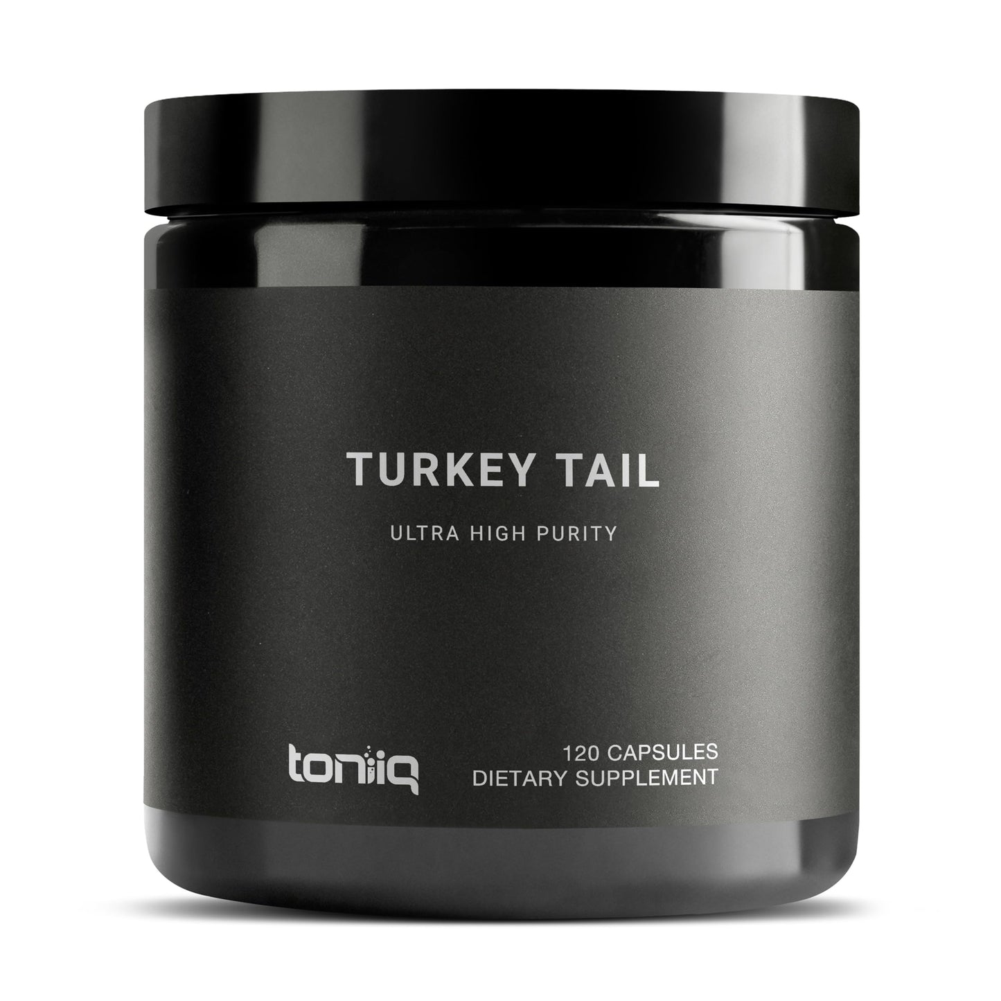 Toniiq Turkey Tail Mushroom Capsules, Ultra High Potency with 20% Beta Glucans, Highly Concentrated, Third-Party Lab Tested, 120 Capsules