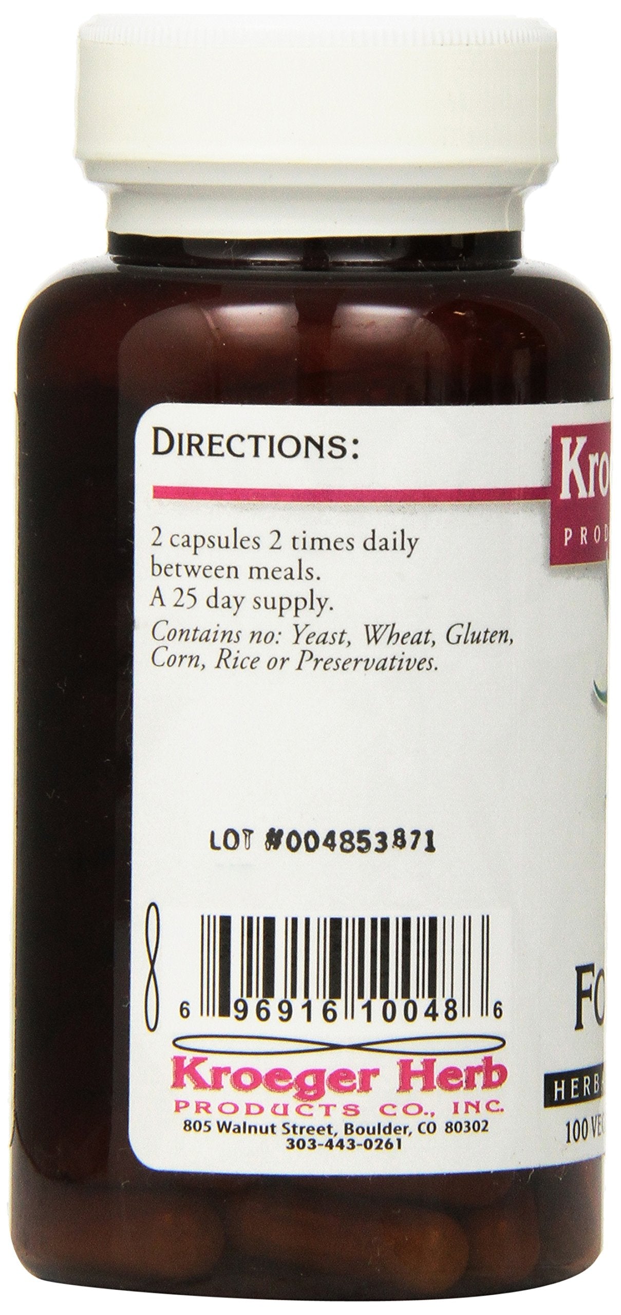 Kroeger Herb Products Spk Formula Capsules 100