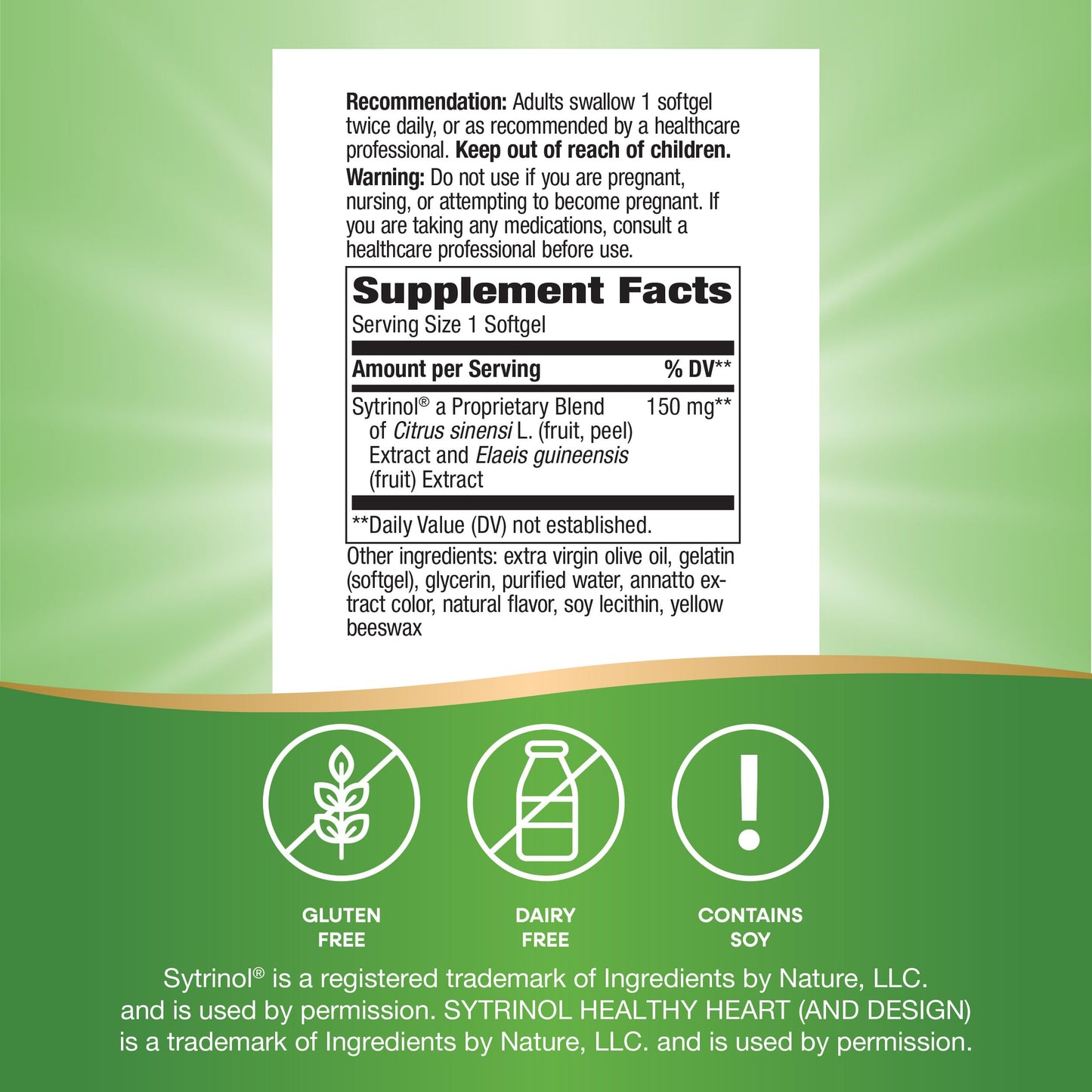 Nature's Way Sytrinol Cholesterol Control Premium Blend Softgels 60 Count