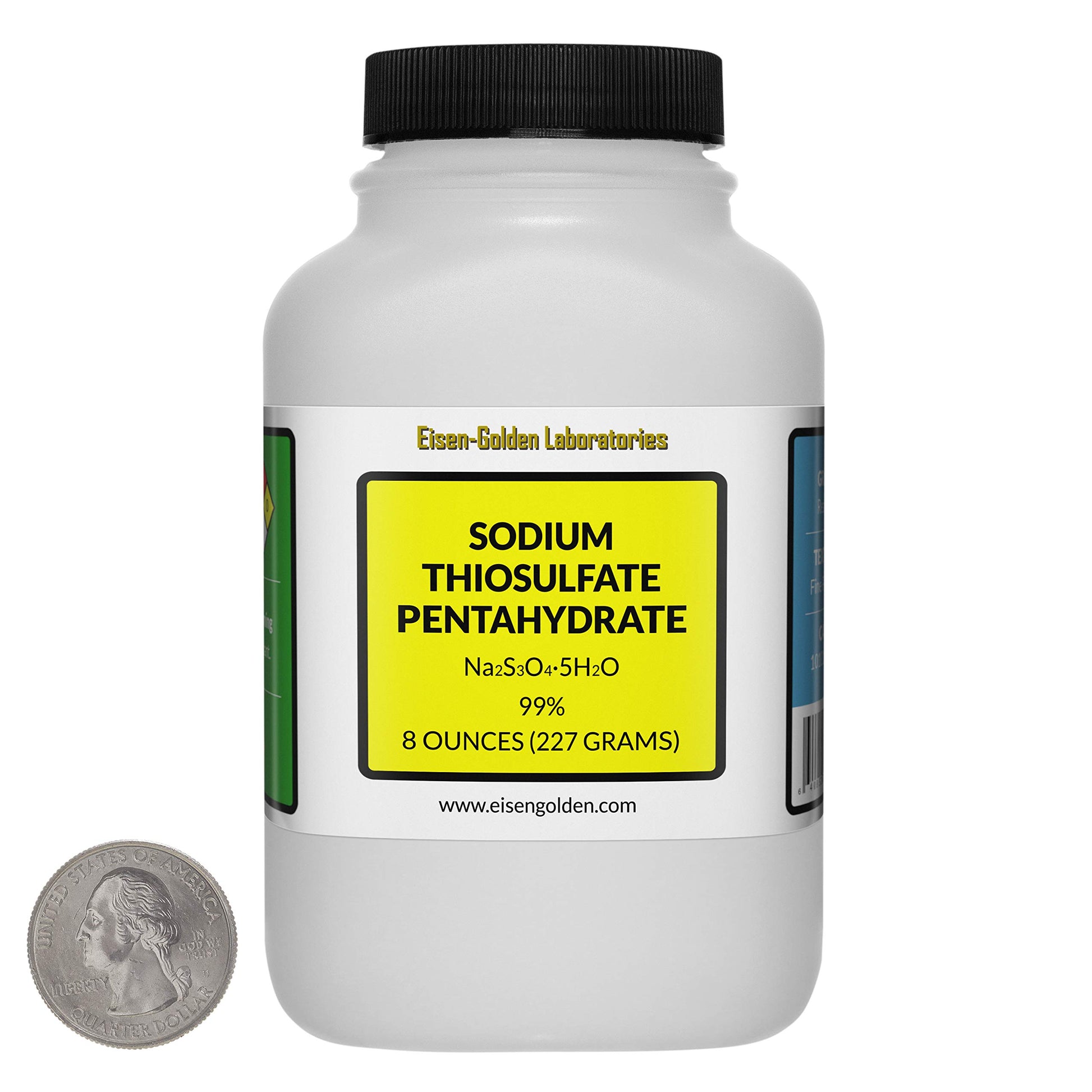 Eisen-Golden Laboratories Sodium Thiosulfate Pentahydrate [Na2S3O4.5H2O] 99% AR Grade Powder, 8 Oz