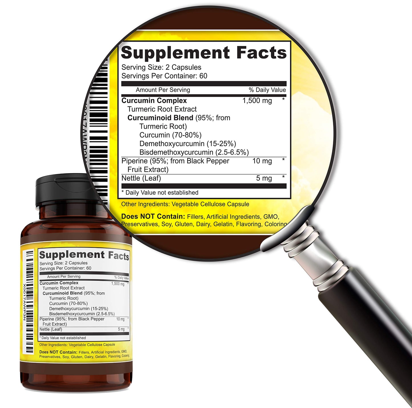 Key Nutrition Turmeric Curcumin Complex with Piperine, 100% Pure - 120 Capsules