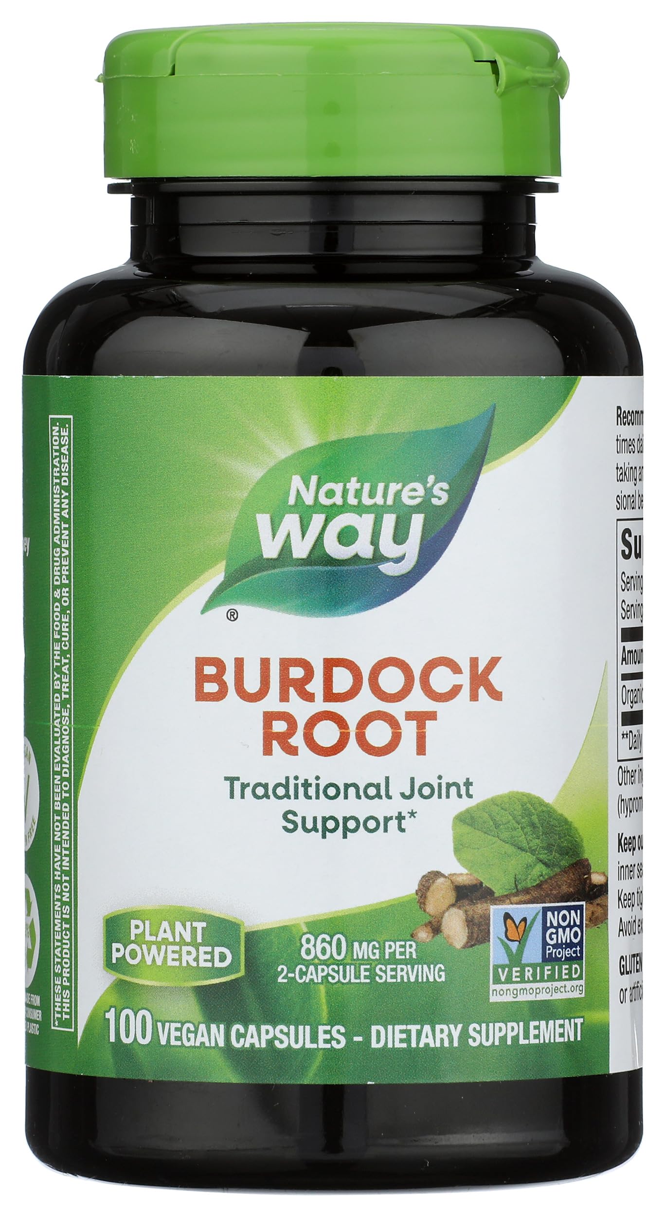 Nature's Way Burdock Root 950 mg per serving Capsules, 100 Count