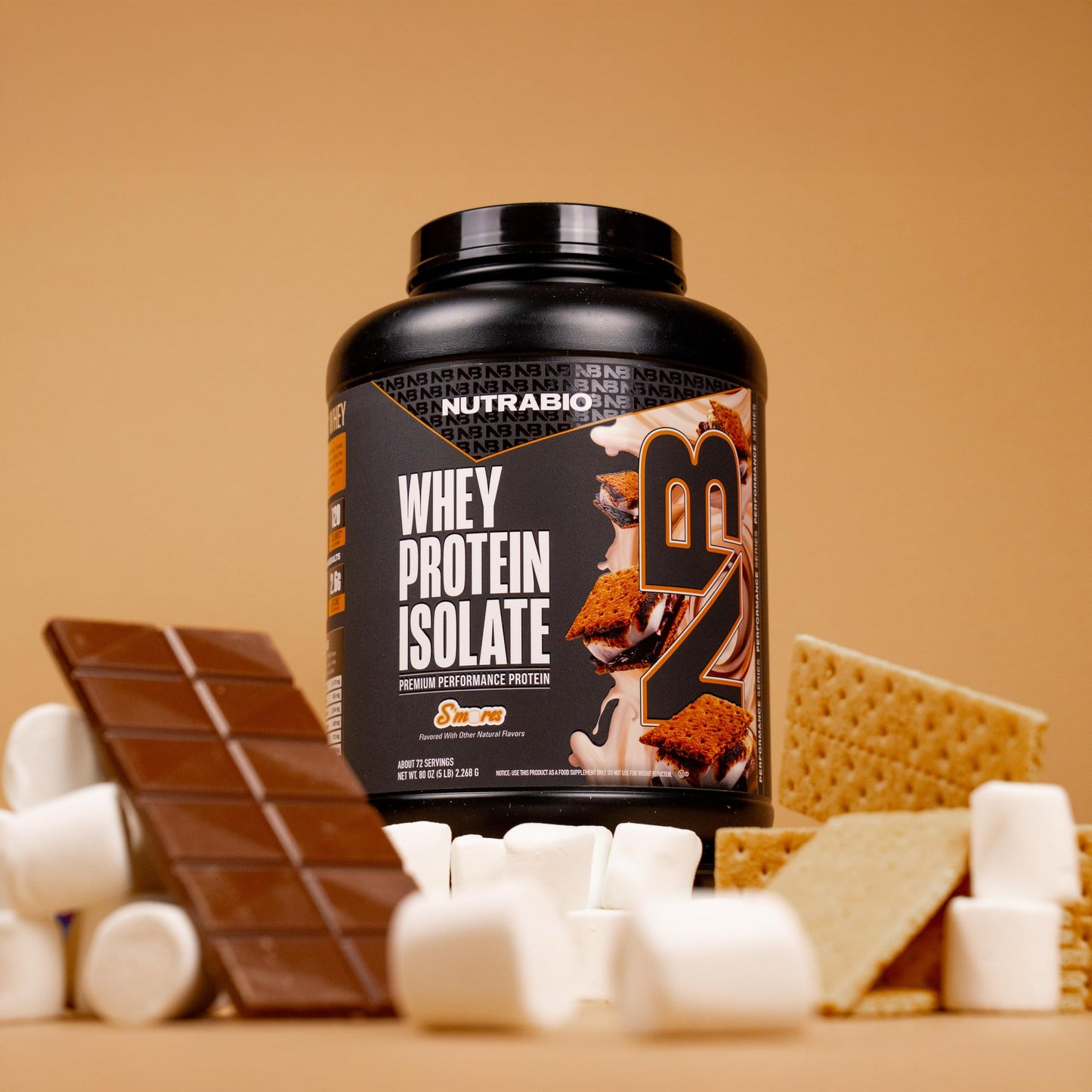 NutraBio 100% Whey Protein Isolate Powder, 80 Servings