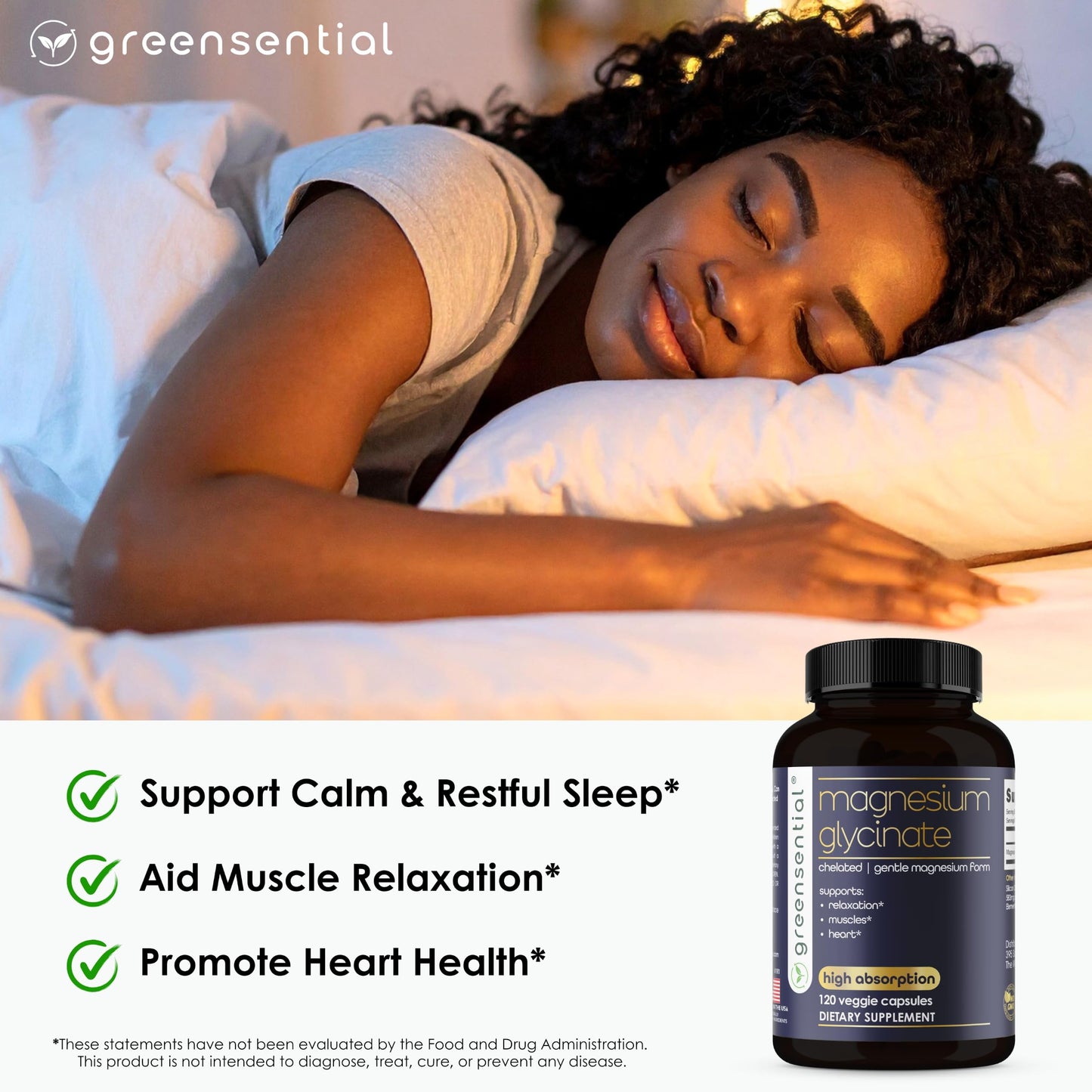 Greensential Magnesium Glycinate Capsules 120