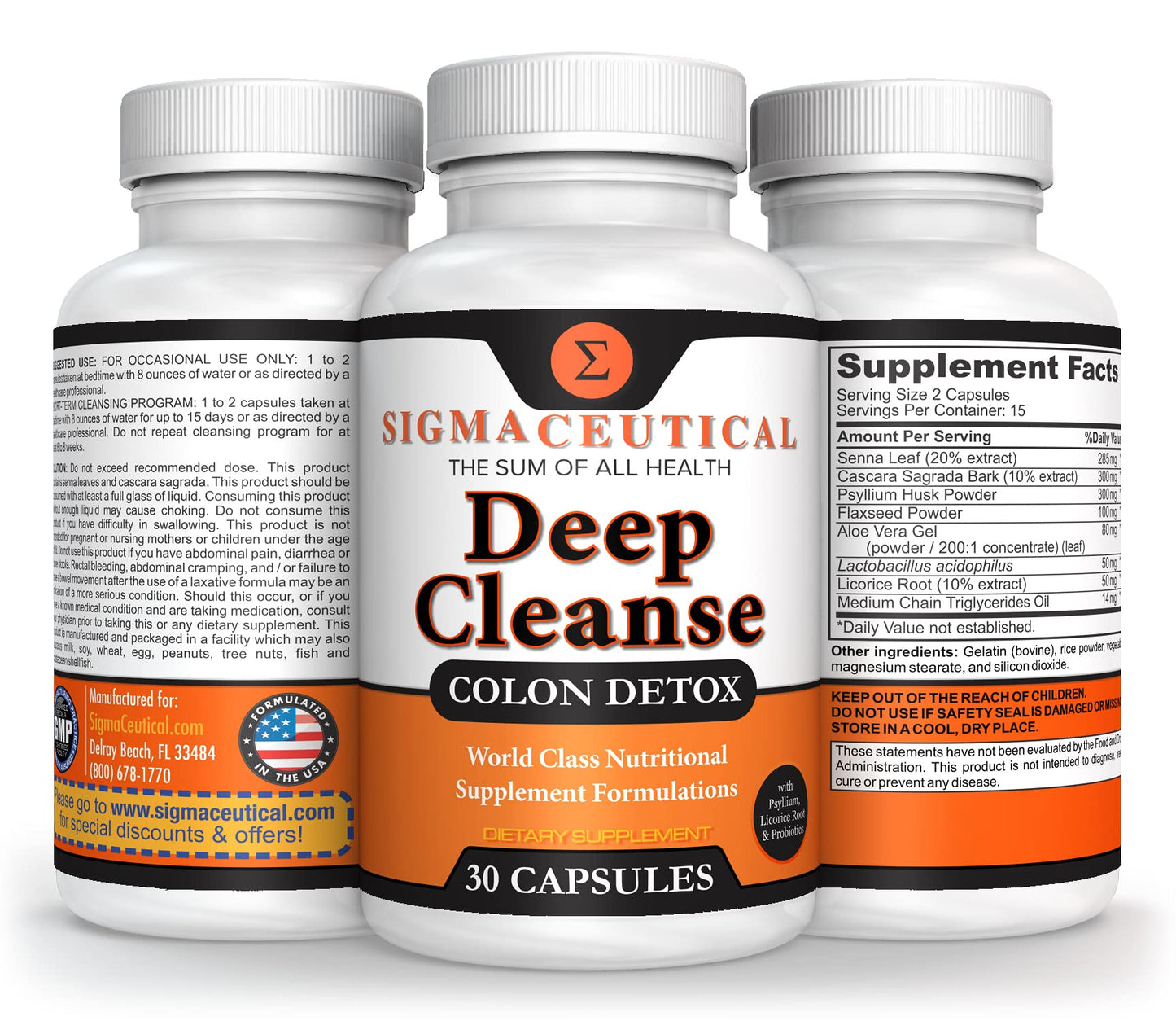 Sigmaceutical 1 Day Colon Cleanse Capsule 30 Count