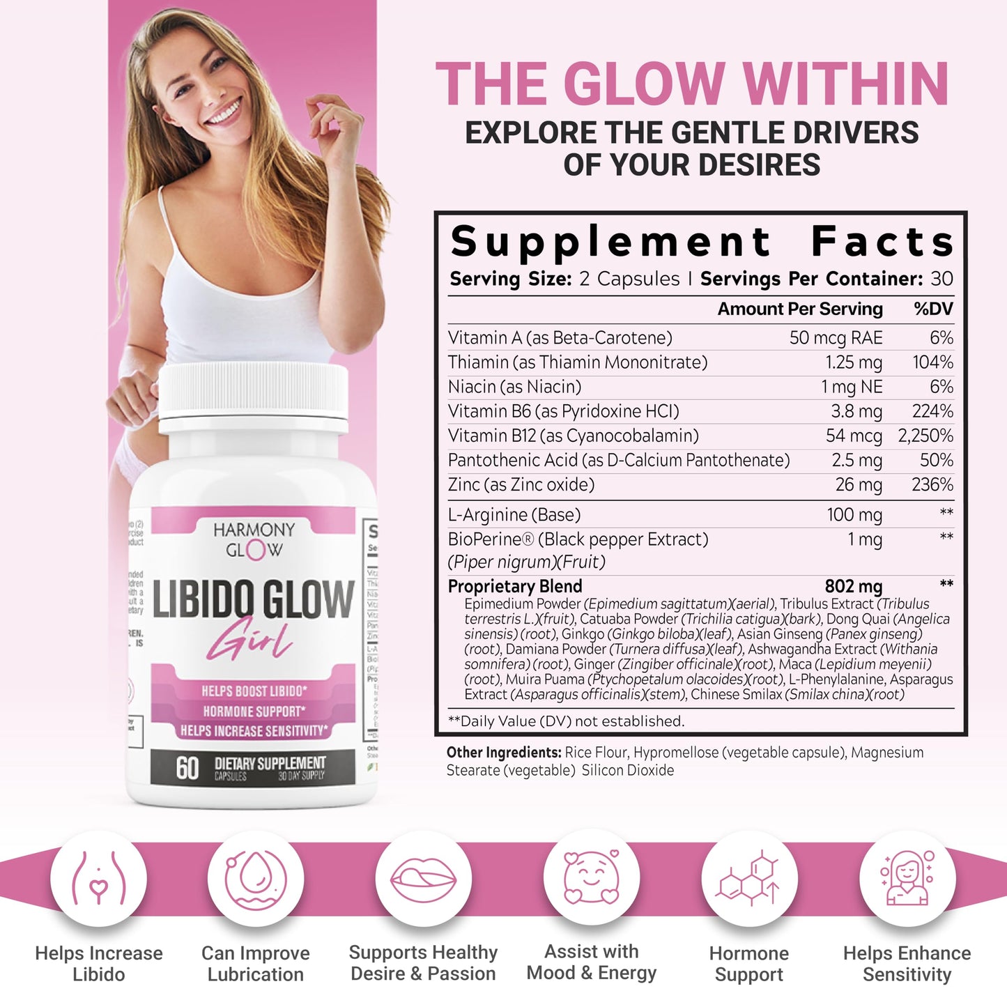 EPN Supplements Libido Glow Girl Capsule, 60 Pills