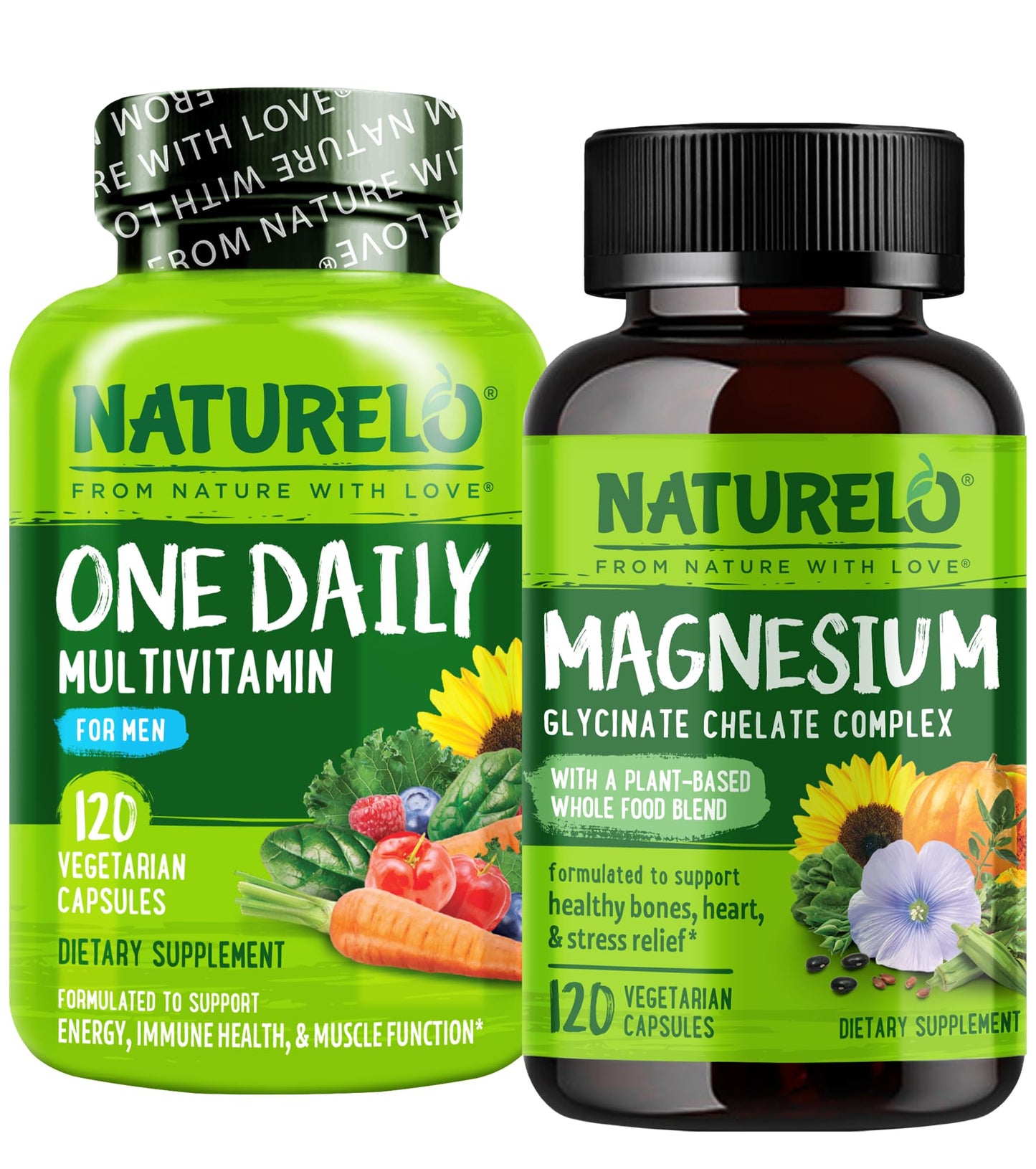 NATURELO Magnesium Glycinate Chelate Complex Capsules, 240
