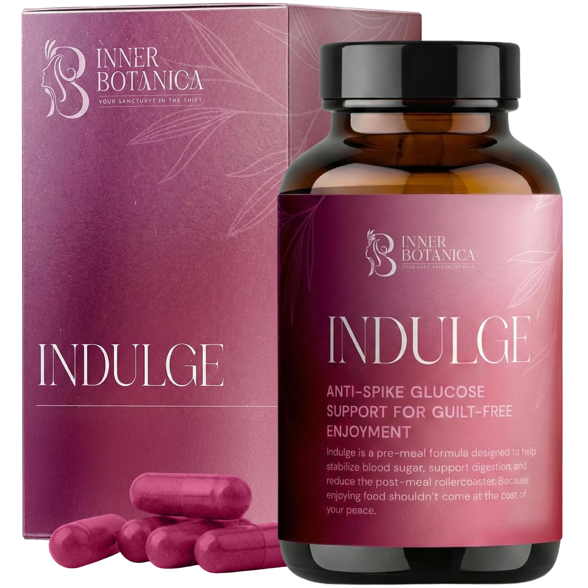Inner Botanica Indulge Apple Cider Vinegar Capsules with Cinnamon, Fenugreek & Bitter Melon – Digestive & Perimenopause Support, 60 Capsules