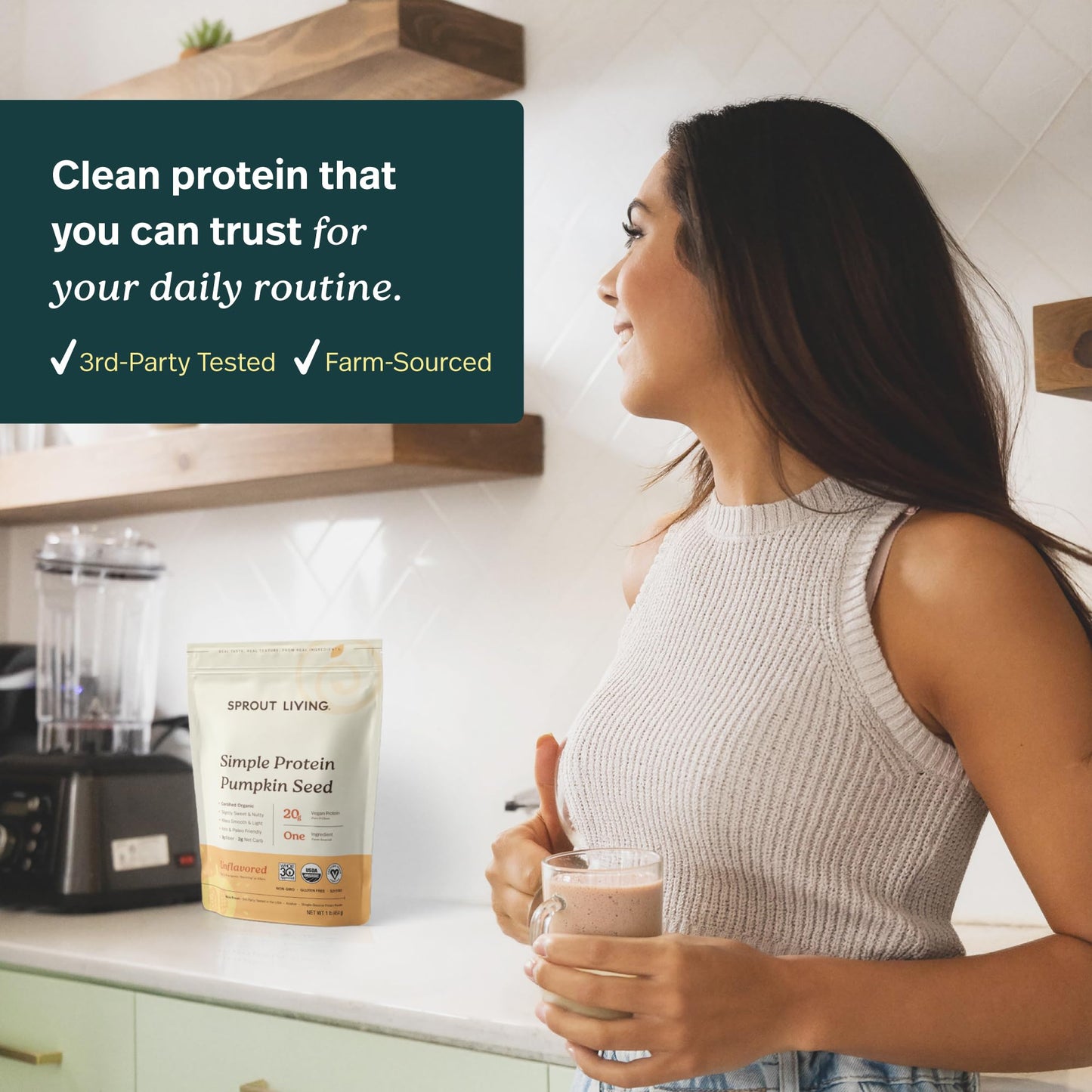 Sprout Living Organic Pumpkin Seed Protein Powder, 16