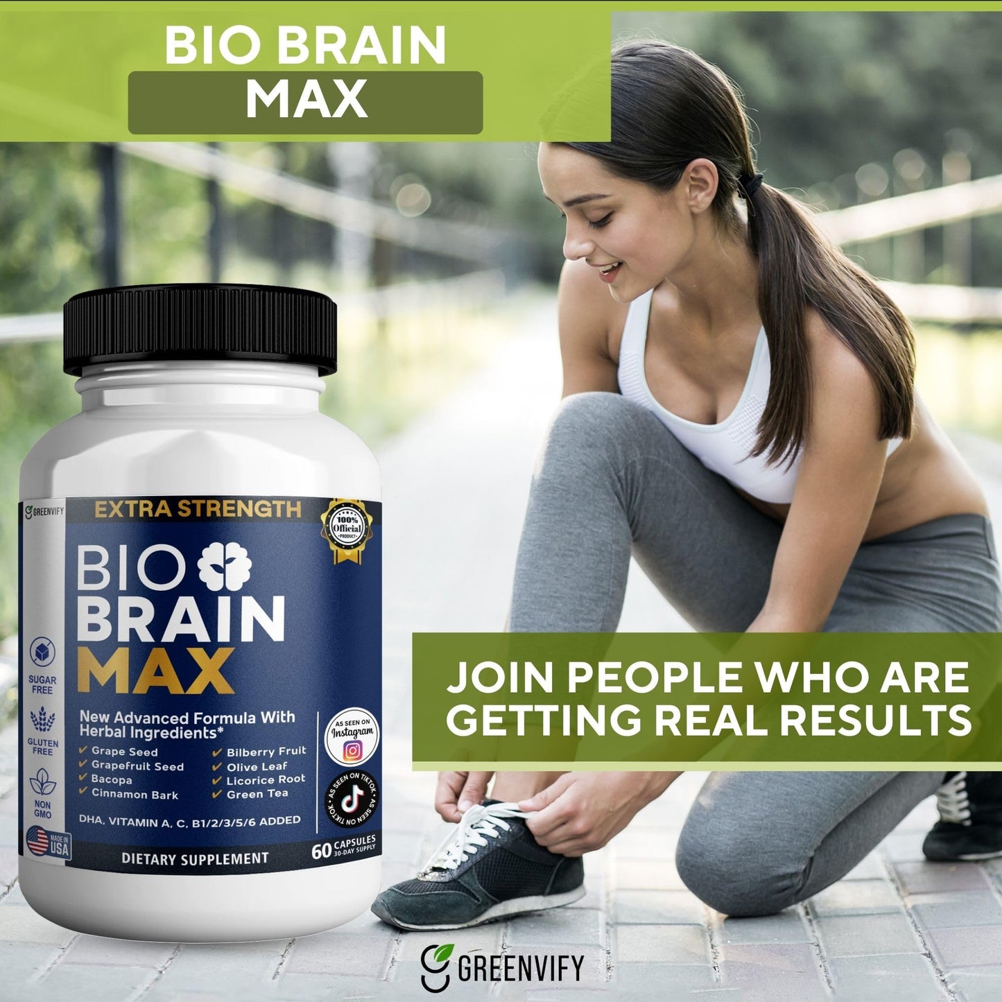 GREENVIFY Bio Brain Max, 60 Capsules