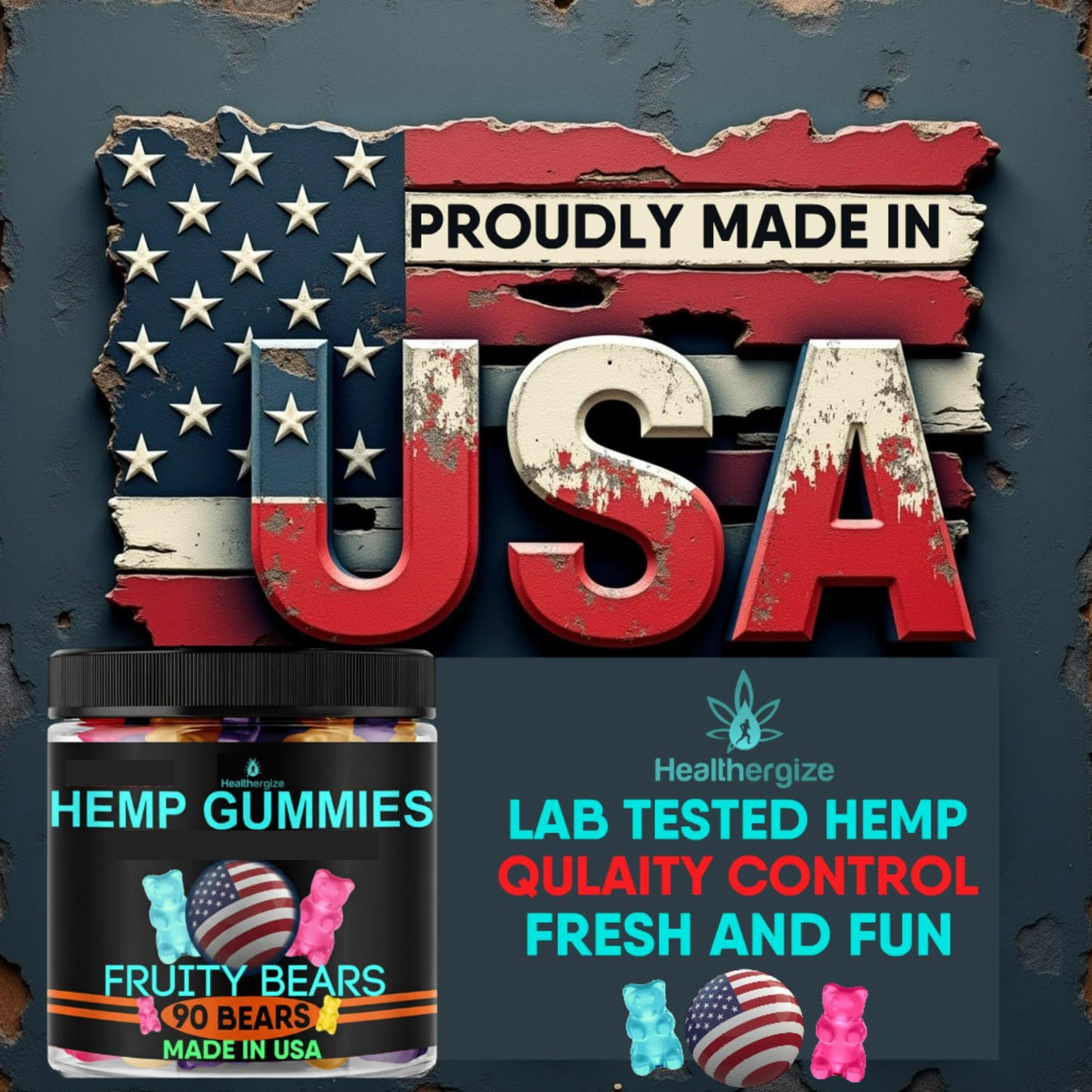 Healthergize Hemp Sleep Support Gummies, 90 Count