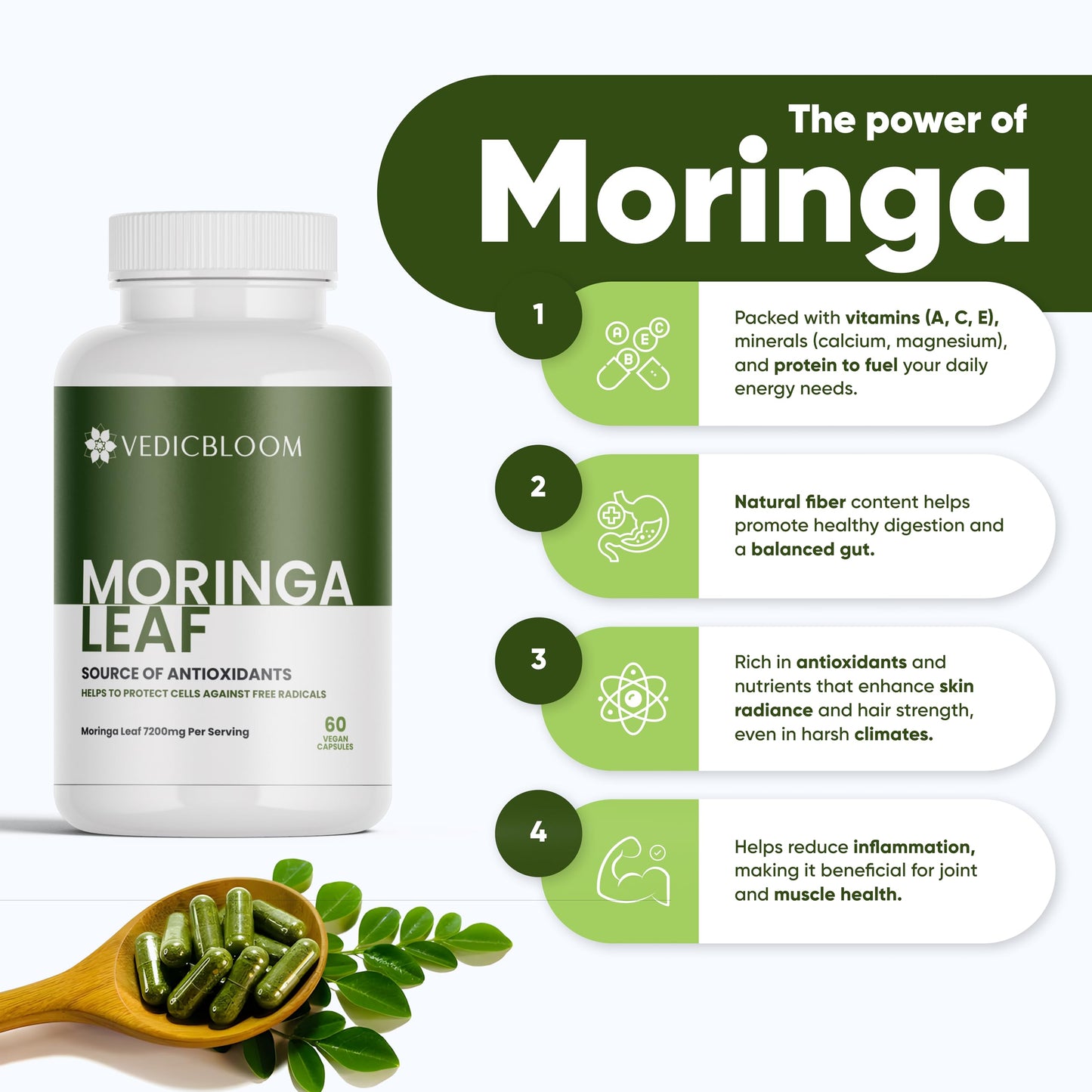 VEDICBLOOM Moringa Oleifera Capsule 120 Capsules
