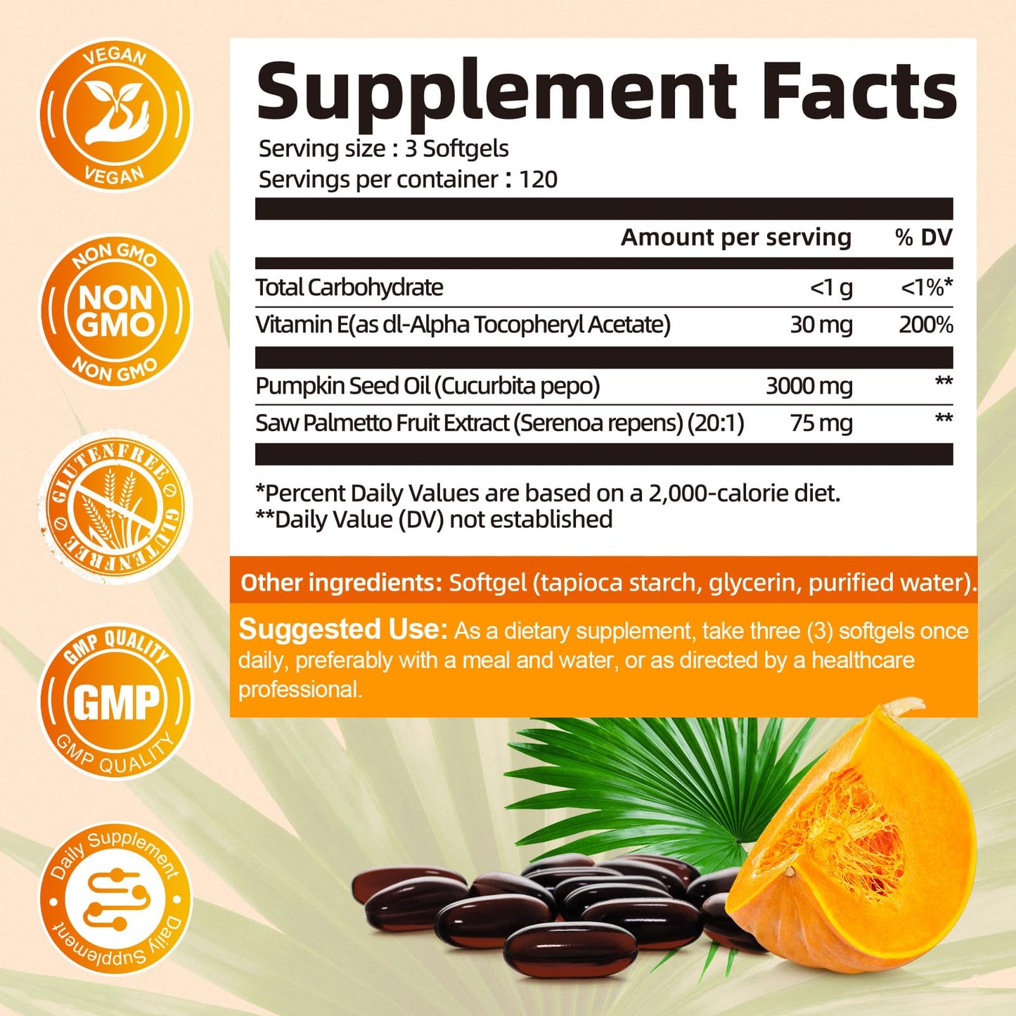 Femmetra Pumpkin Seed Oil Softgels 360