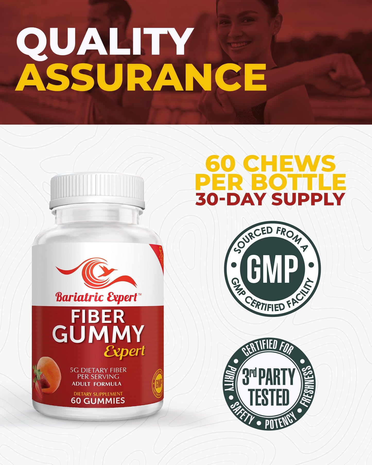 Bariatric Food Expert Fiber Vitamin Gummies 60