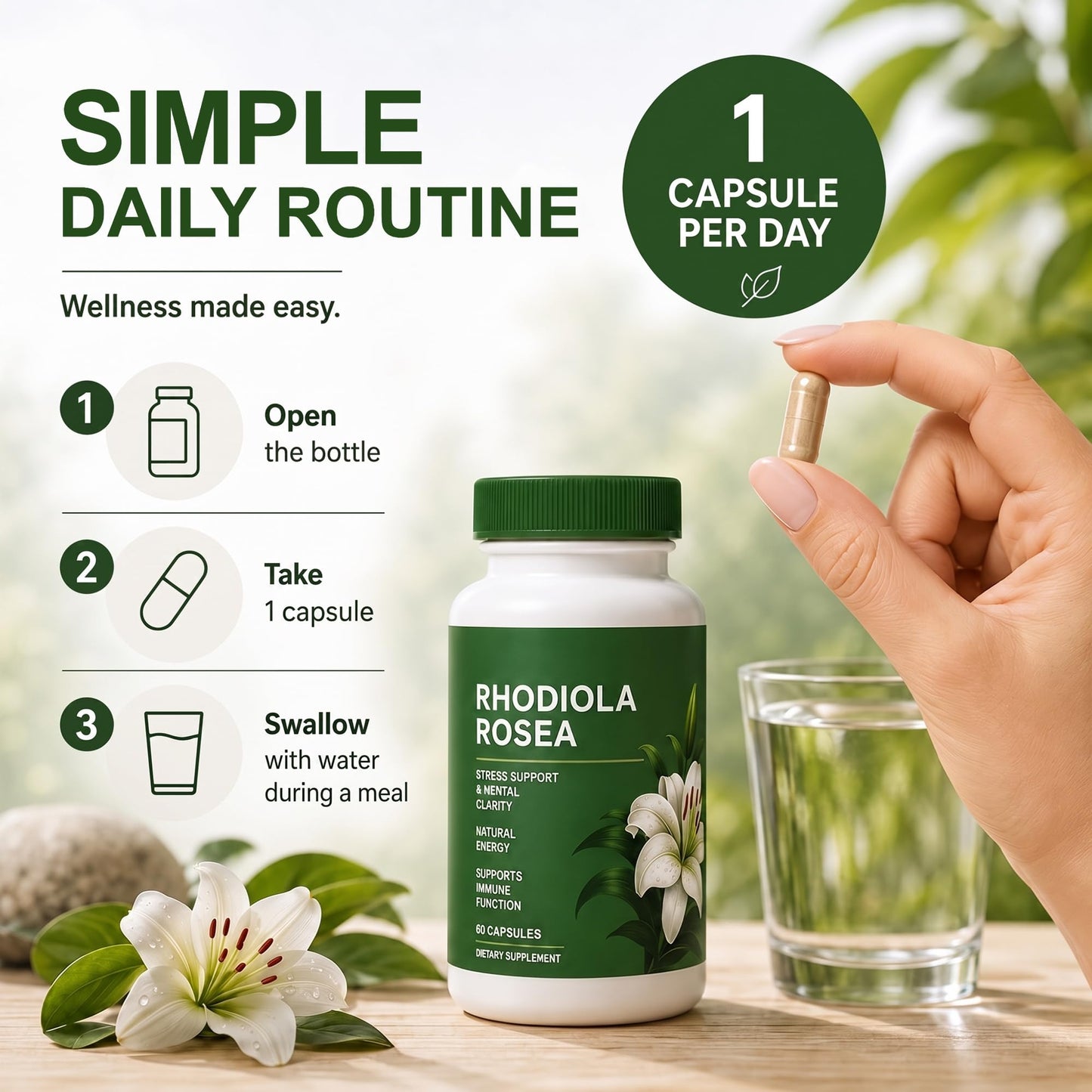 Shileoo Rhodiola Rosea 60 Capsules