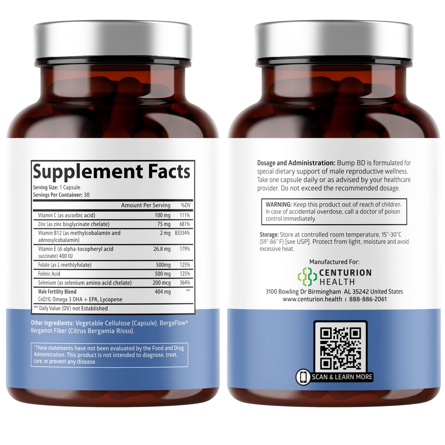 Centurion Health Bump BD Capsules, 30 Capsules