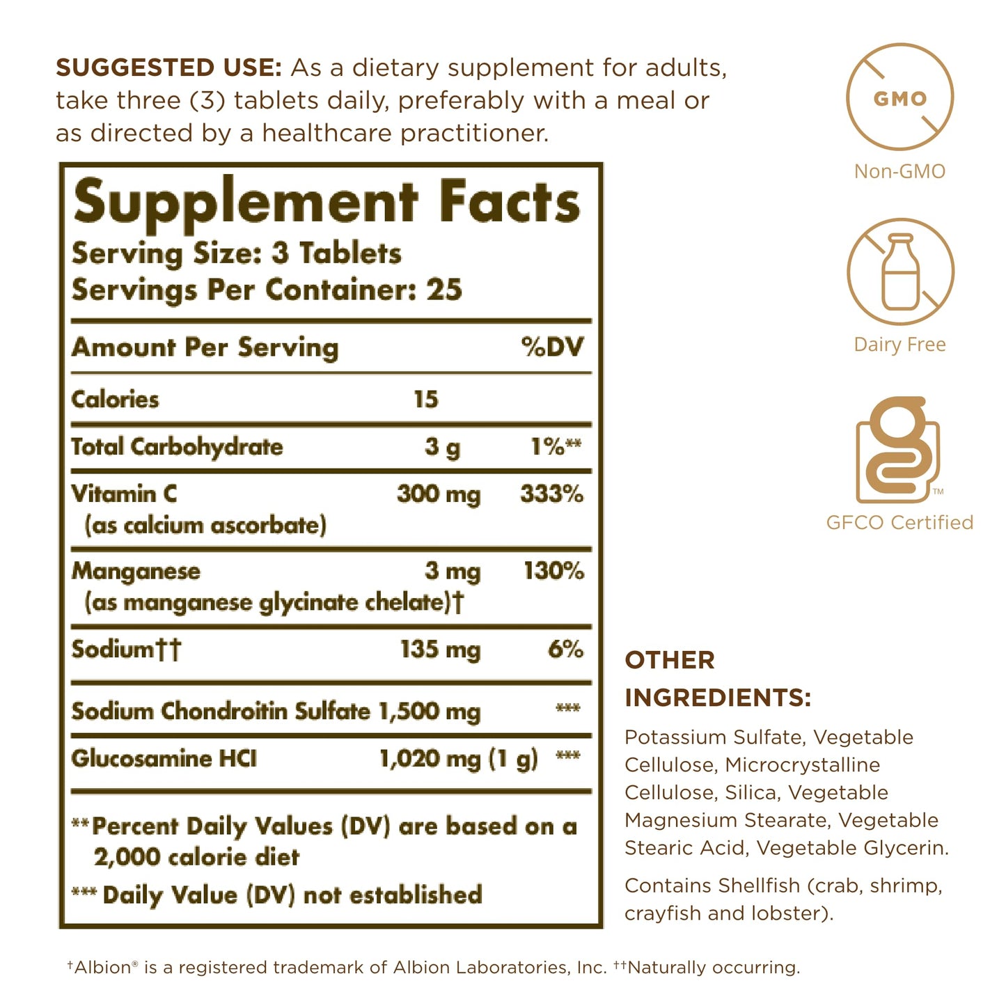Solgar Extra Strength Glucosamine Chondroitin Complex Tablet 75 Tablets