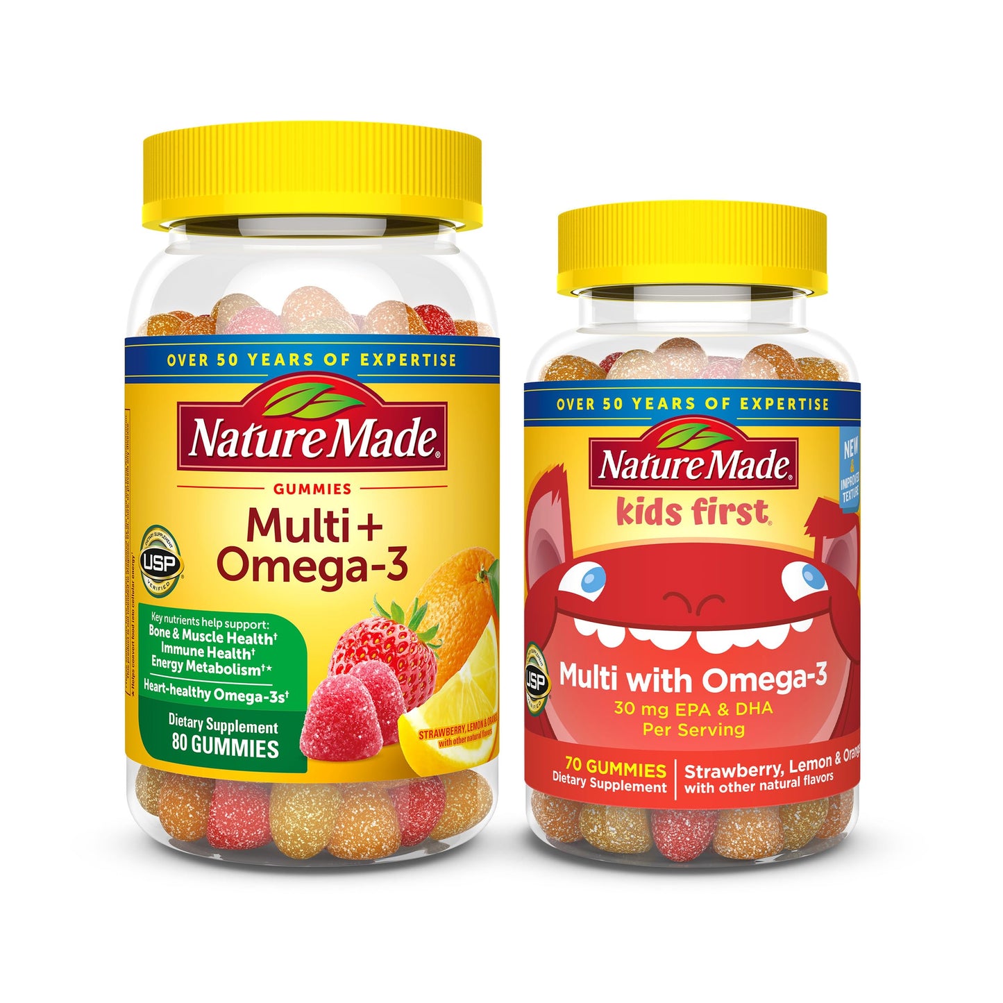 Nature Made Adult & Kids Multivitamin Gummies 150-count