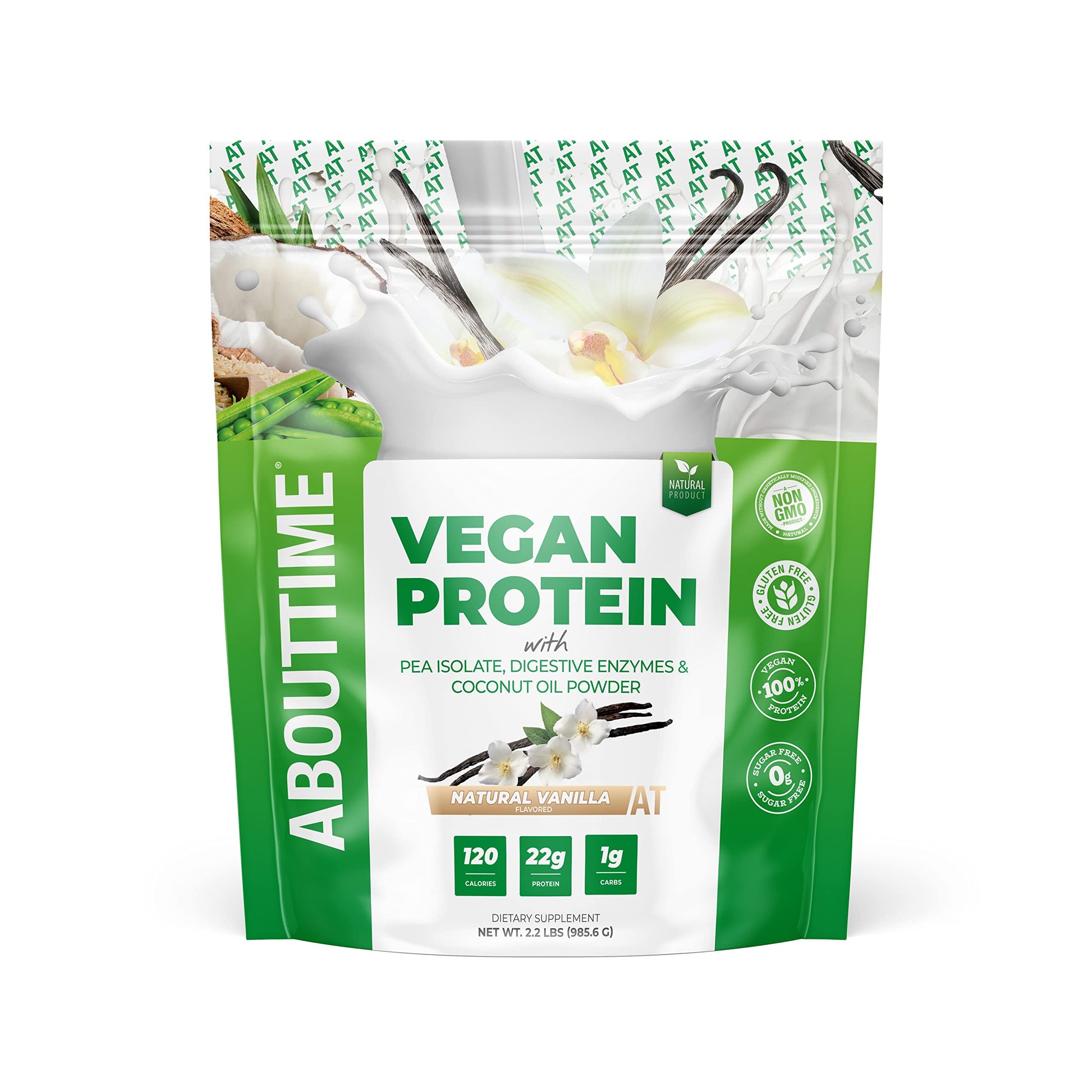 About Time Vegan Protein Powder Vanilla, 32 Servings