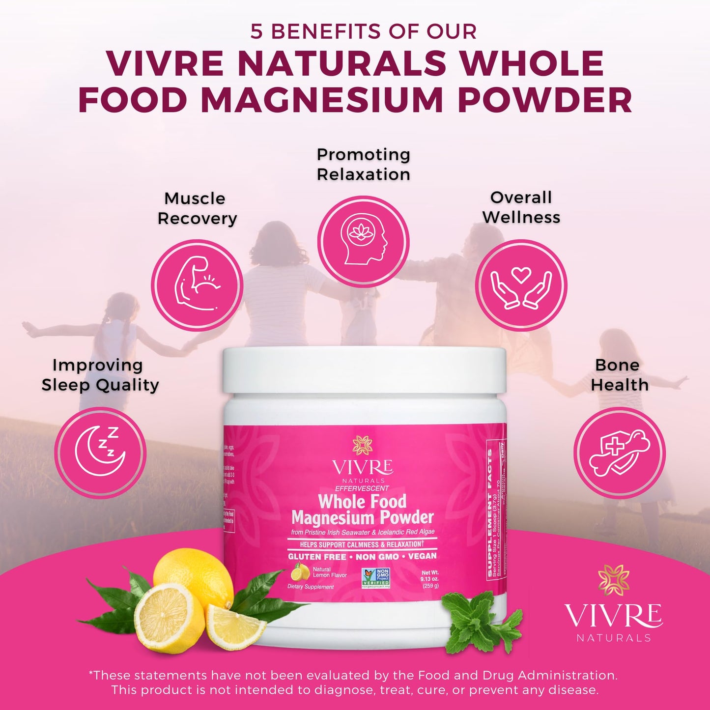 Vivre Naturals Whole Food Magnesium Powder 9.13