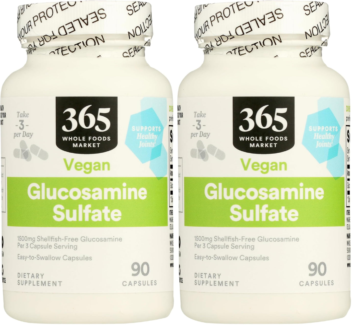 365 by Whole Foods Market Glucosamine Sulfate 1500 mg Capsules 180 Count