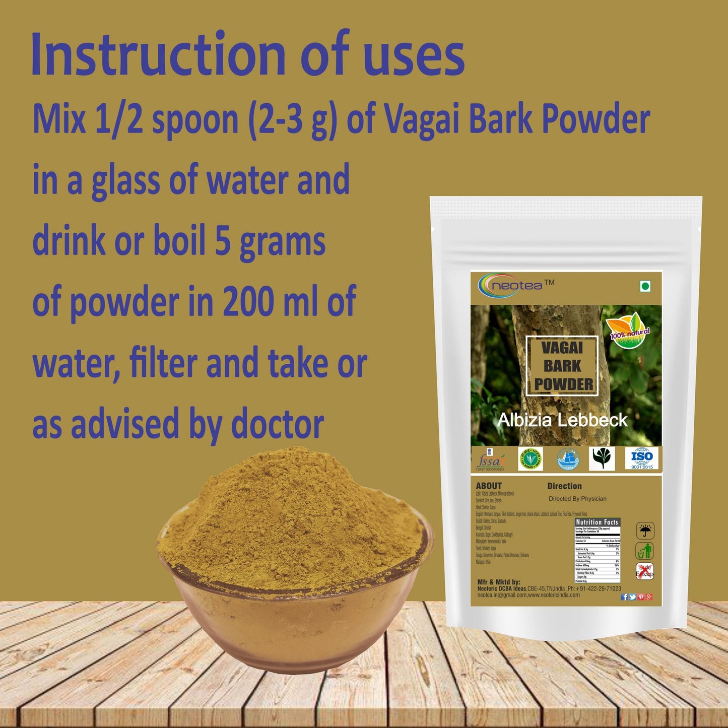 neotea Vagai Bark Powder 3.52 Ounce