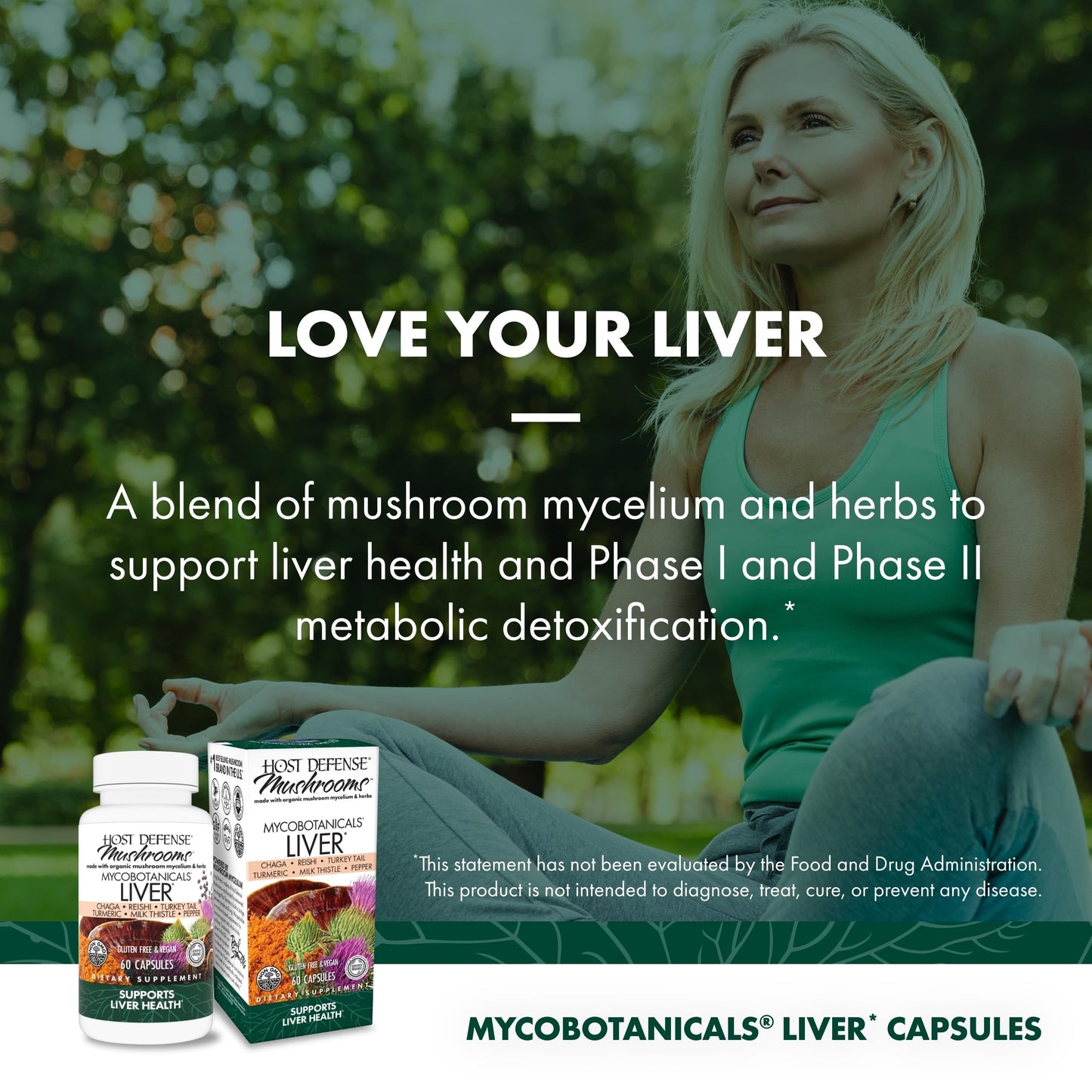 Host Defense MycoBotanicals Liver Capsules, 60 Count