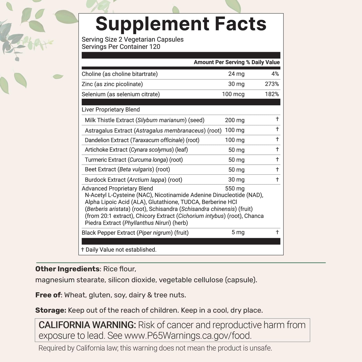 Micro Ingredients Liver Advanced+ Veggie Capsules 480