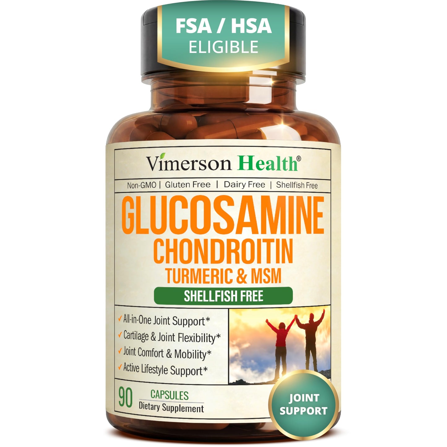 Vimerson Health Glucosamine Chondroitin MSM Capsules 90 Capsules