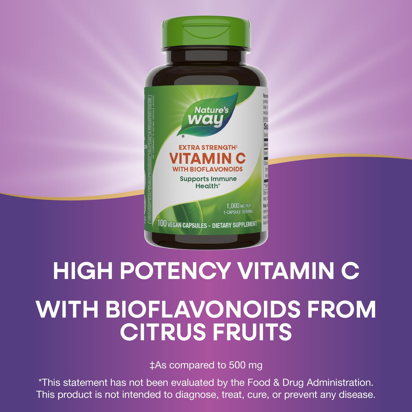 Nature's Way Vitamin C with Bioflavonoids Capsule 100 Count