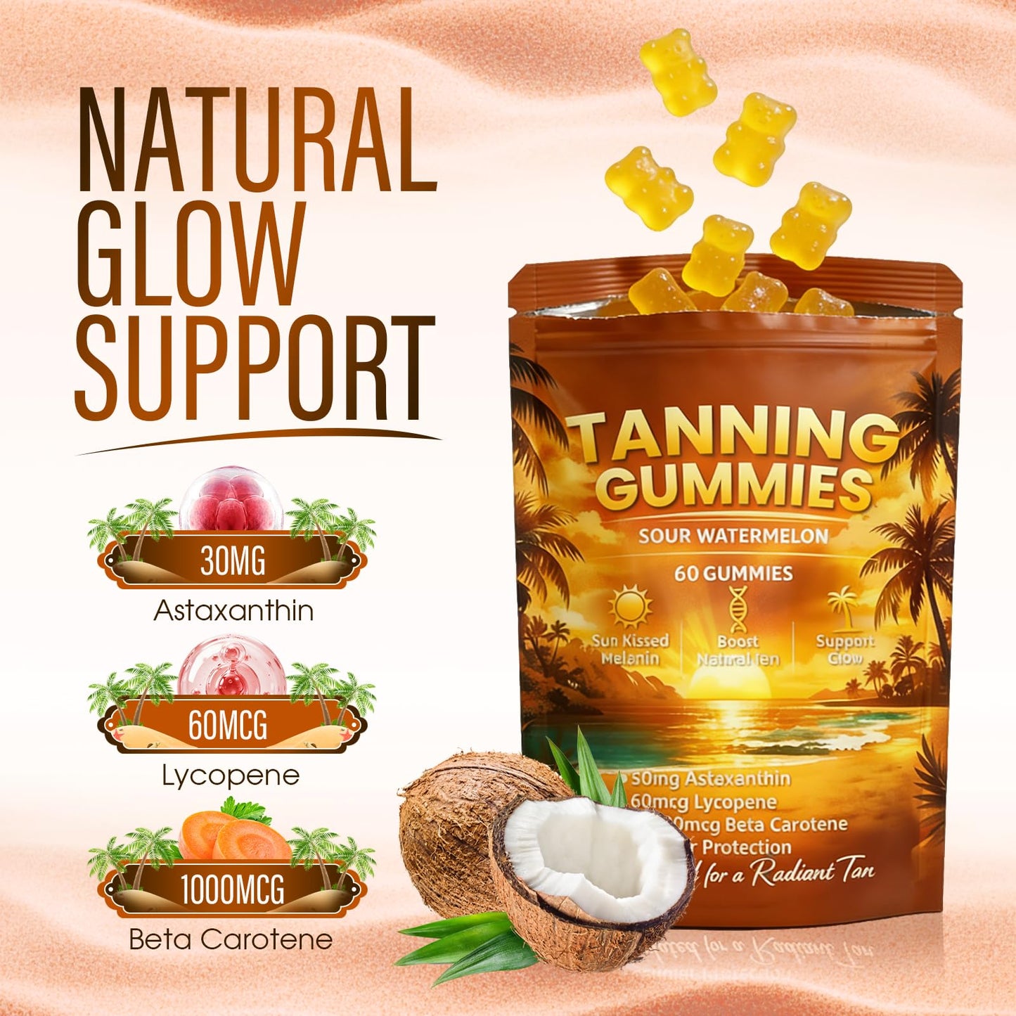 Ryurop Tanning Gummies 60 Count