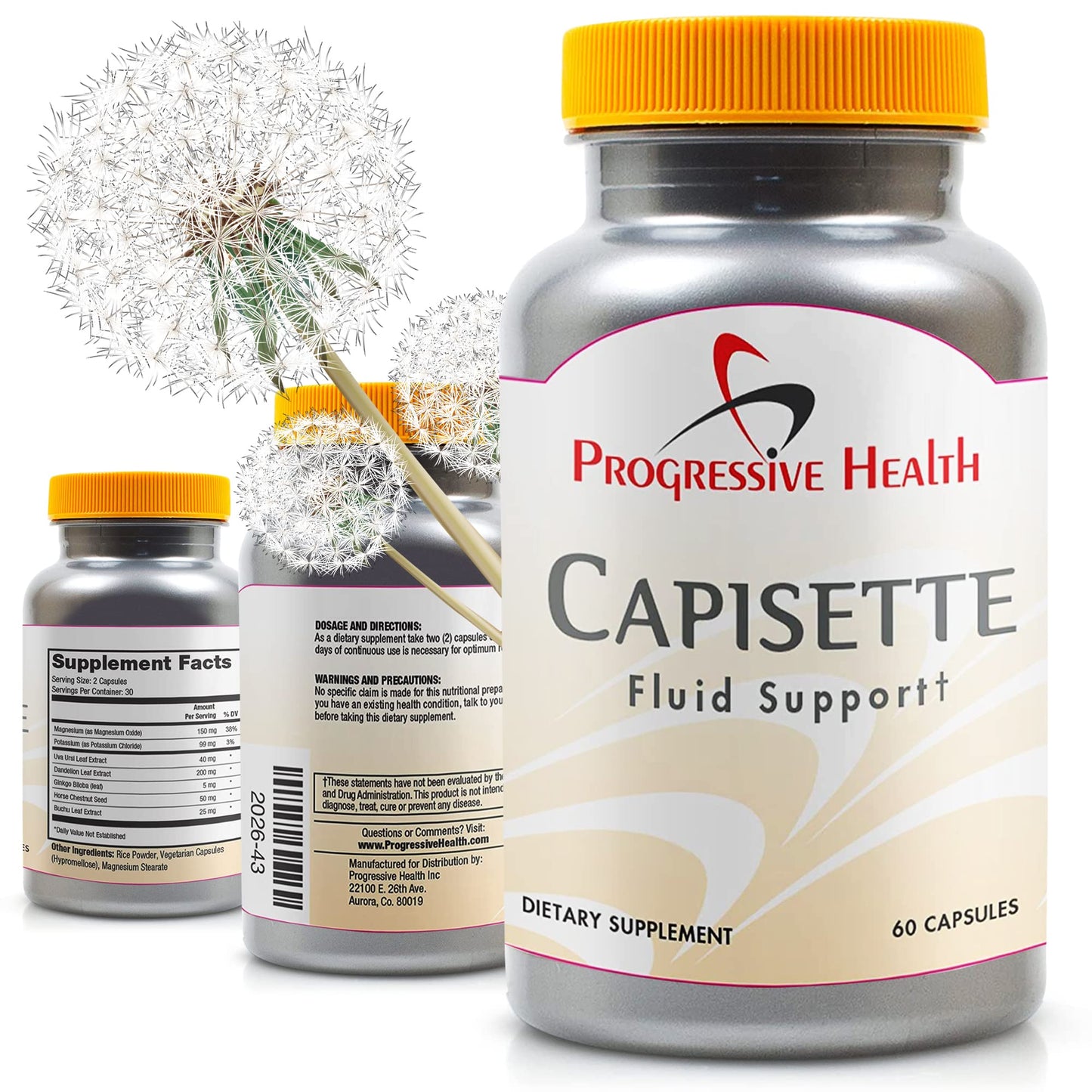 Progressive Health Capisette Water Retention Support Capsule 60 Count