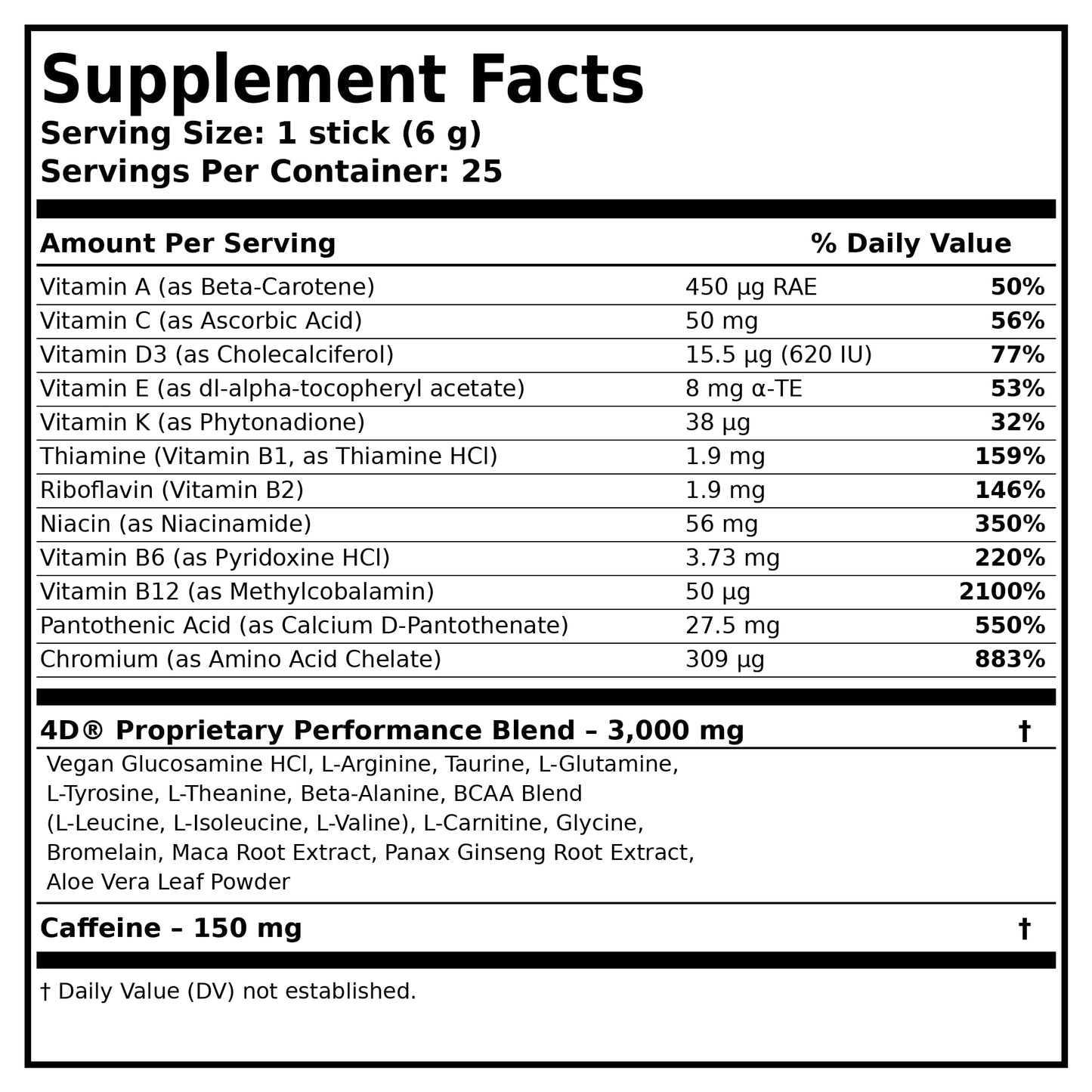 4D Pina Colada Powder 25 Count