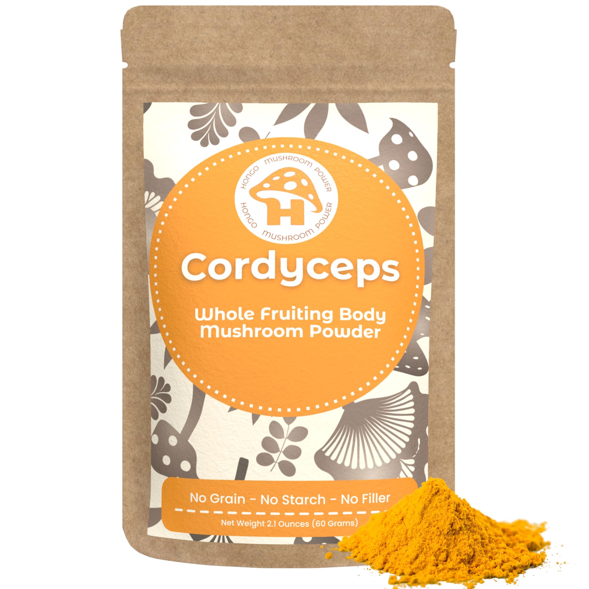 Hongo Tea Cordyceps Mushroom Powder, 2.12 oz