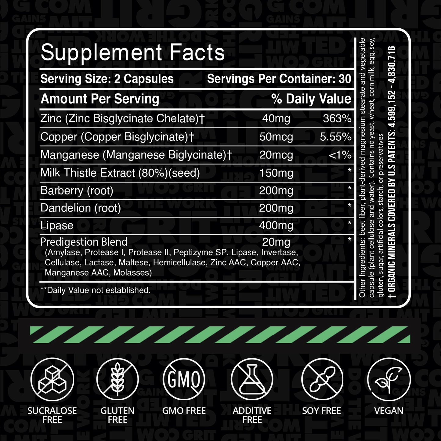Gains in Bulk Liv Clean Liver & Kidney Cleanse & Repair Liver Support Supplement with Milk Thistle Extract, Dandelion Root, Digestive Enzymes, Organic Minerals and Nutrients, 60 Vegetarian Capsules