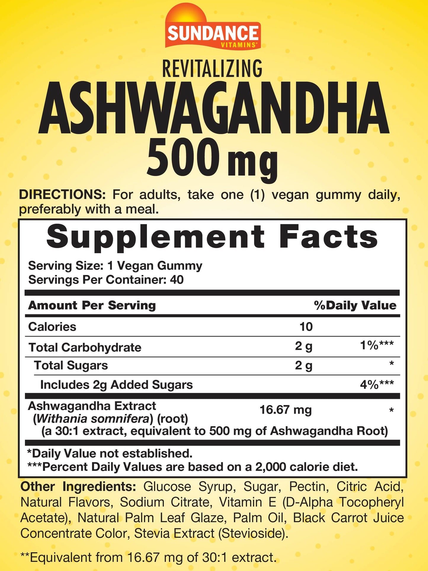 Sundance Ashwagandha Gummy 40 Count