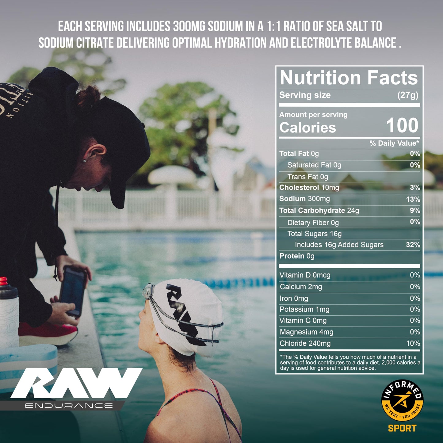 RAW Fuel Premium Endurance Supplement Powder, Orange, 57.28 oz