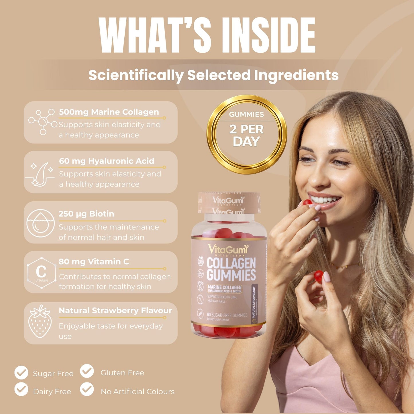 VitaGumi Nutrition Collagen Gummies 60-count