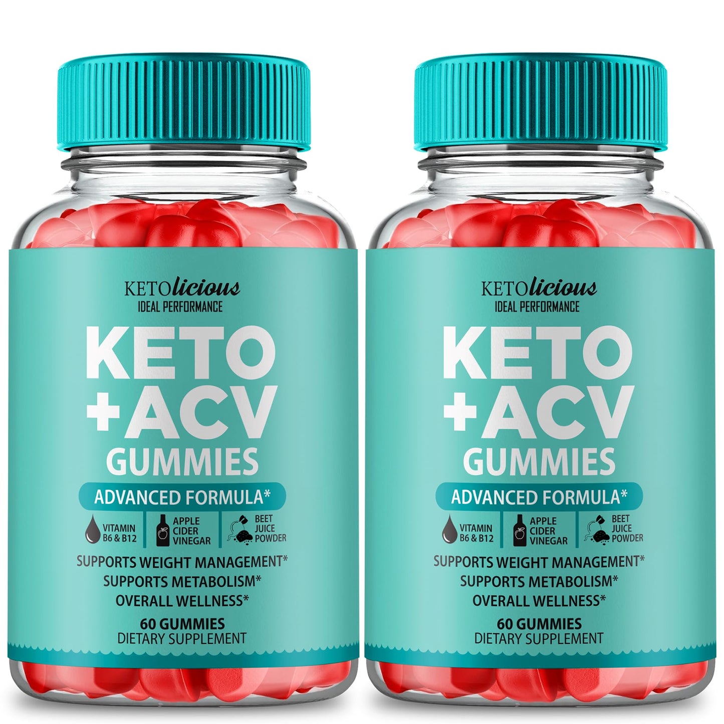 IDEAL PERFORMANCE Ketolicious Keto ACV Gummies, Extra Strength 1000mg, 120 Count