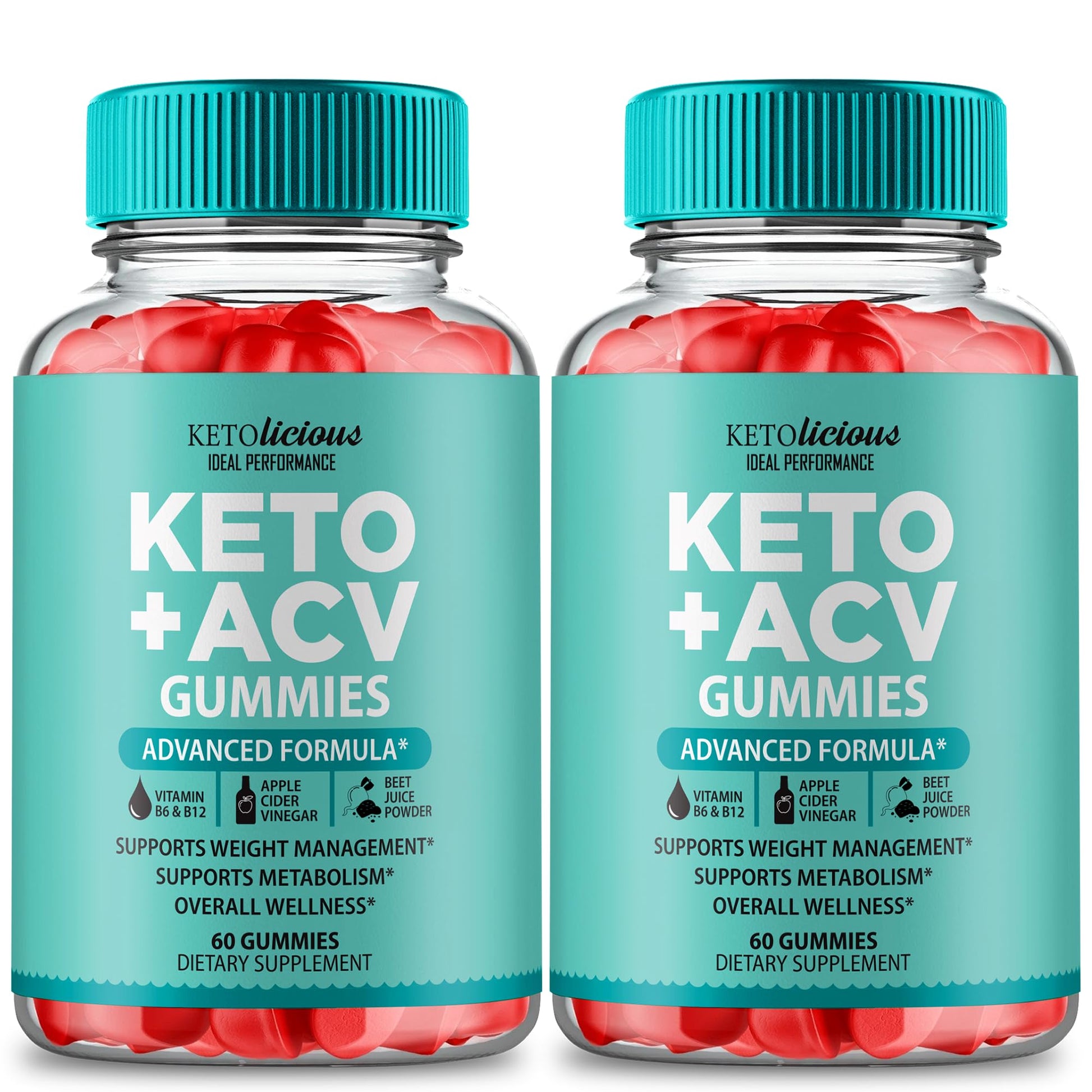 IDEAL PERFORMANCE Ketolicious Keto ACV Gummies, Extra Strength 1000mg, 120 Count