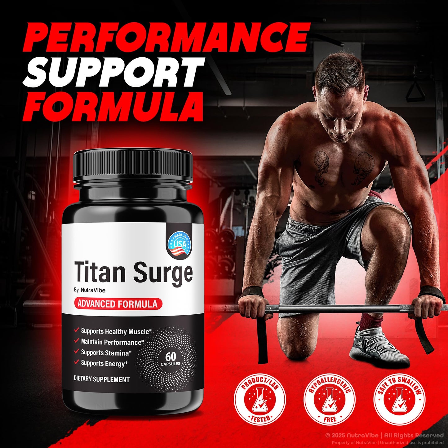 NutraVibe Titan Surge – Men’s Protector Formula Capsules 120 Capsules