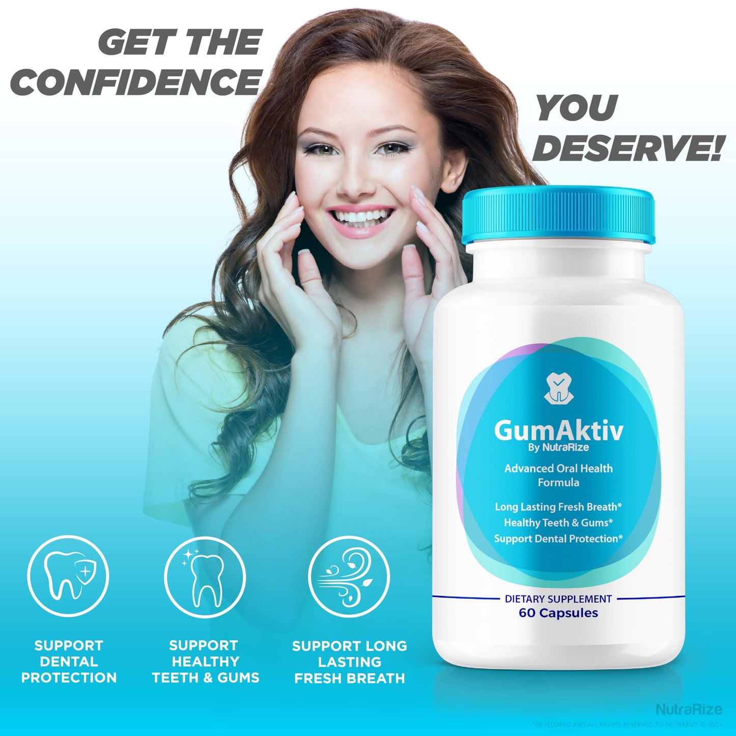 NutraRize GumAktiv Oral Probiotic Formula Capsule, 60 Capsules