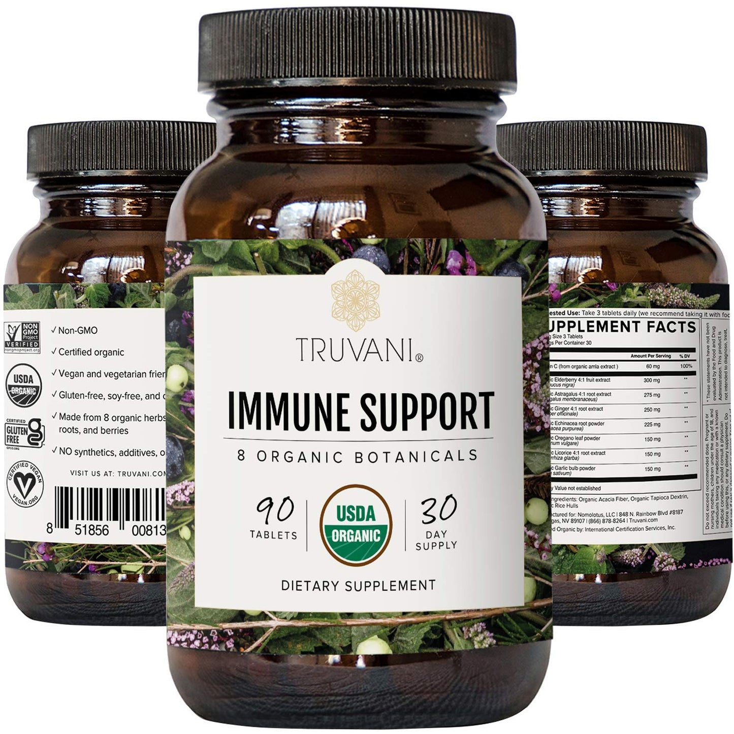Truvani Algae Omega 3 Tablets, 30 Count