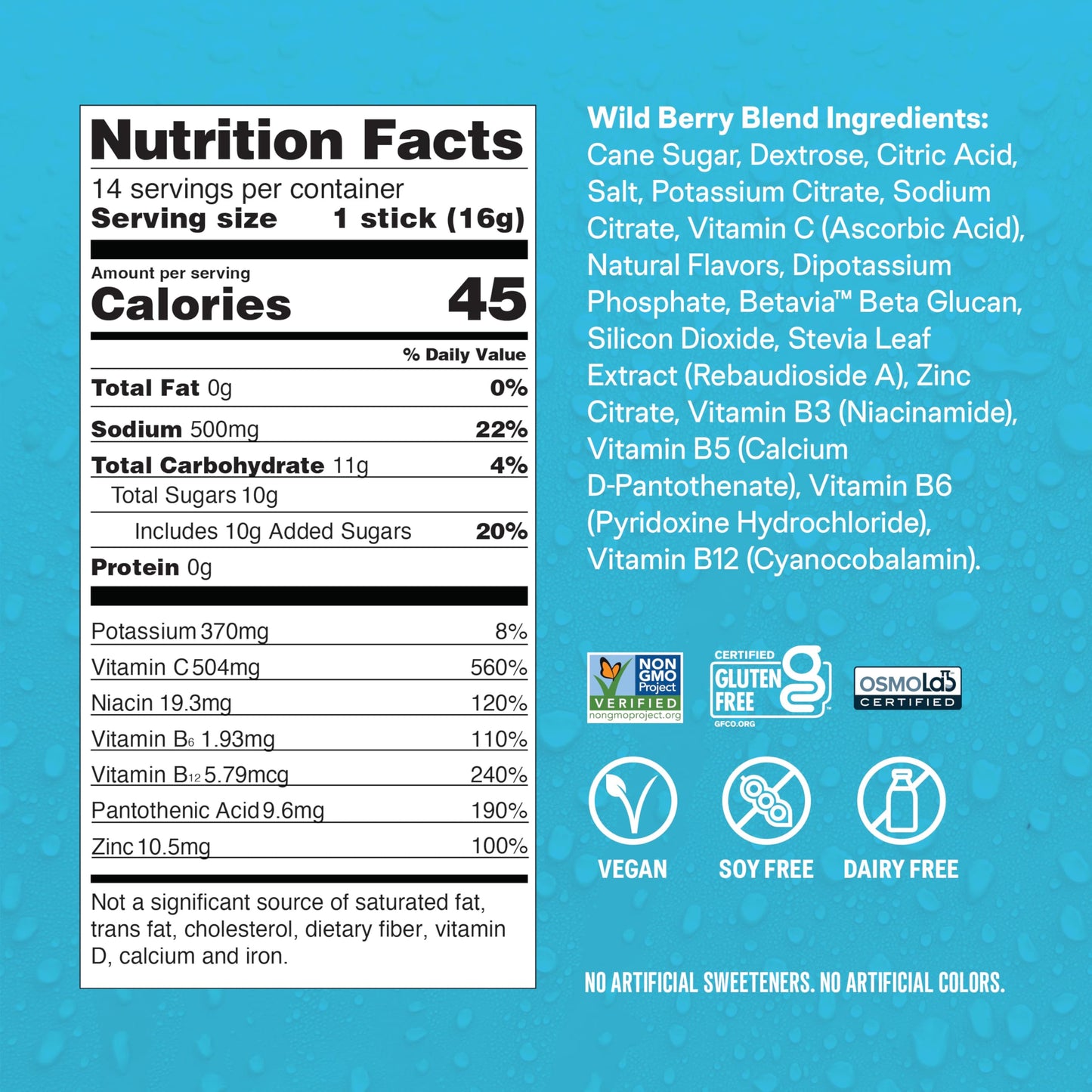 Liquid I.V. Hydration + Immune Electrolytes Powder Wild Berry, 7.9 oz