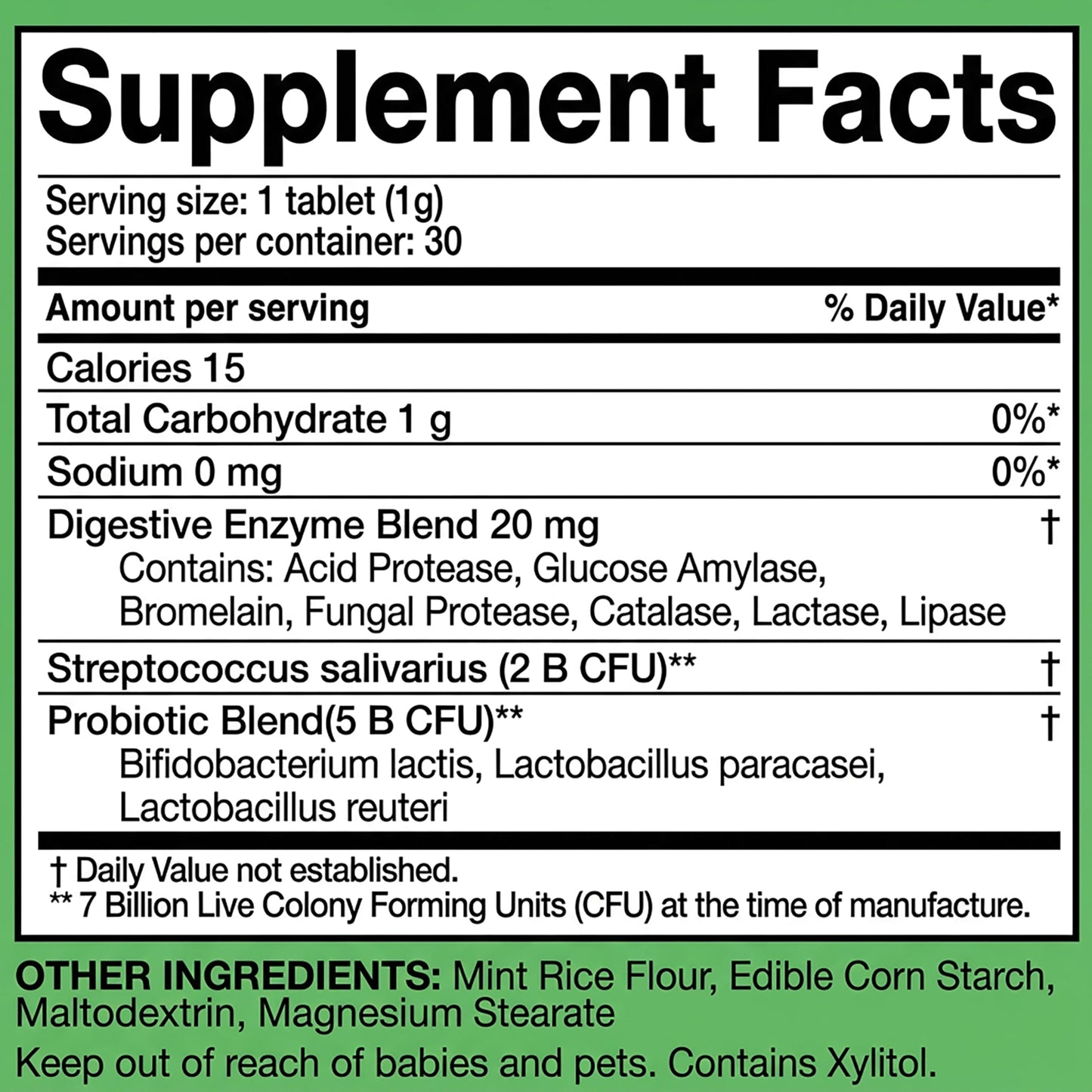 Puur Smile Oral Probiotic Lozenges Chewable 30 Count