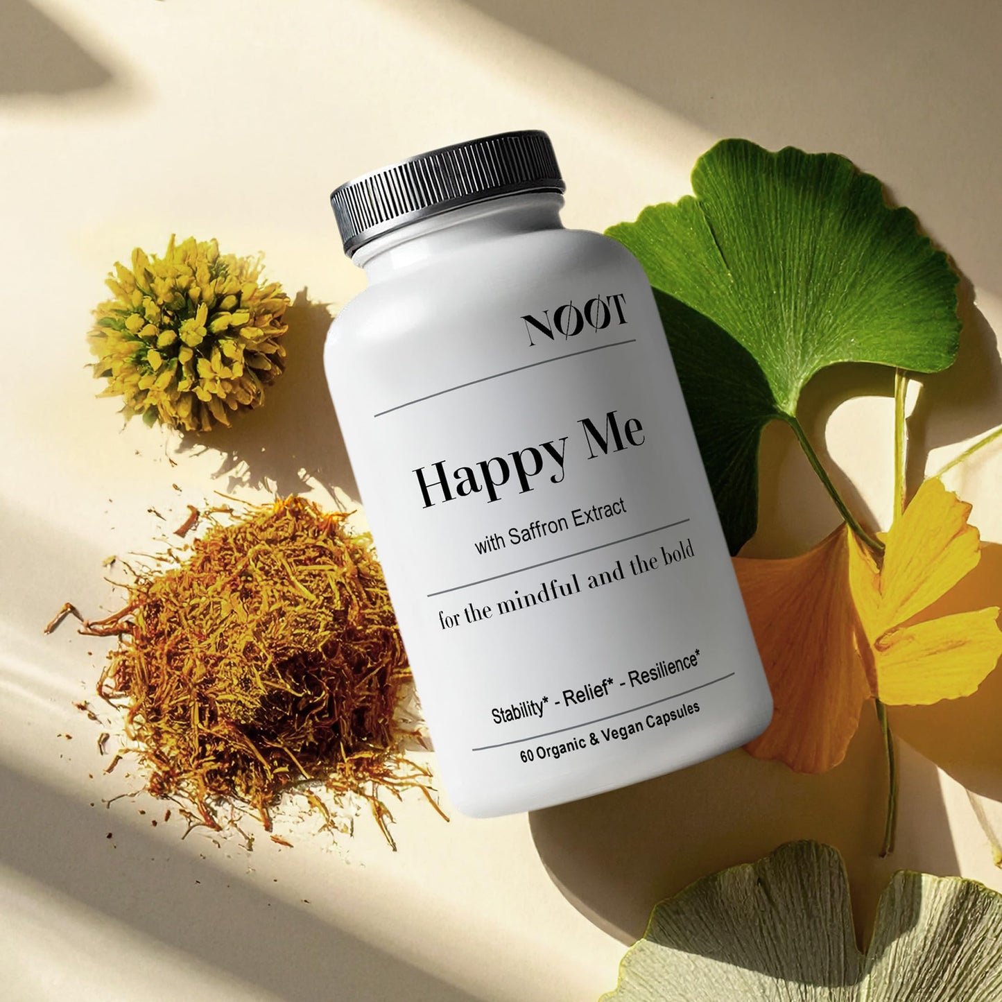 NØØT Happy Me Natural Mood Support Capsules, 60 Capsules