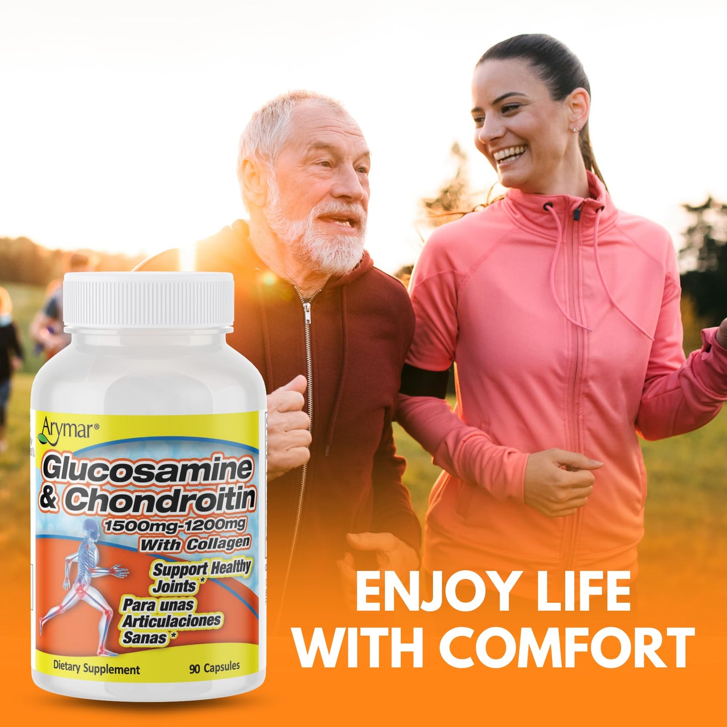 Arymar Glucosamine Chondroitin & Collagen Joint Support Formula 90 Capsules